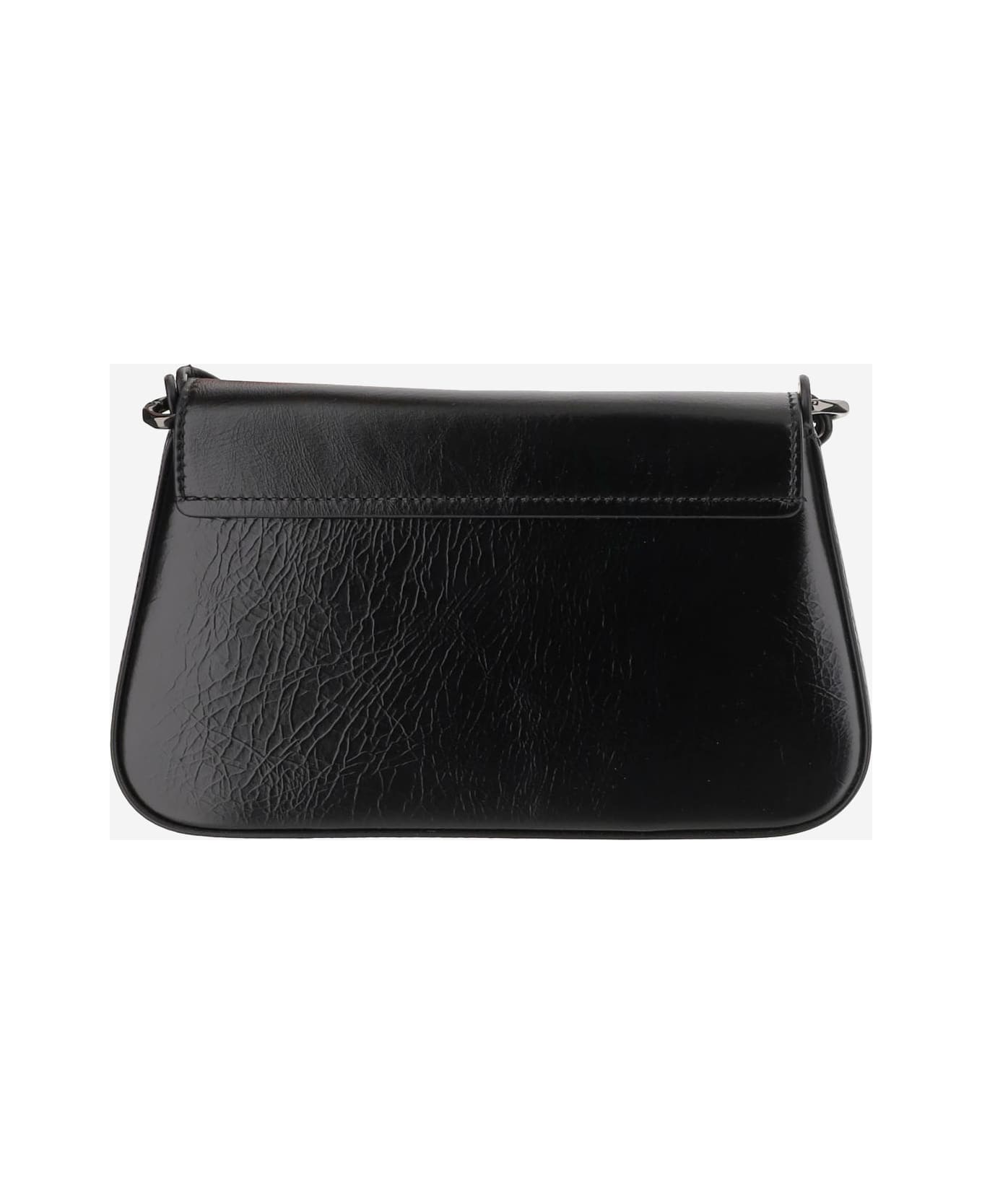 Valentino Garavani Vsignature Leather Shoulder Bag - Black