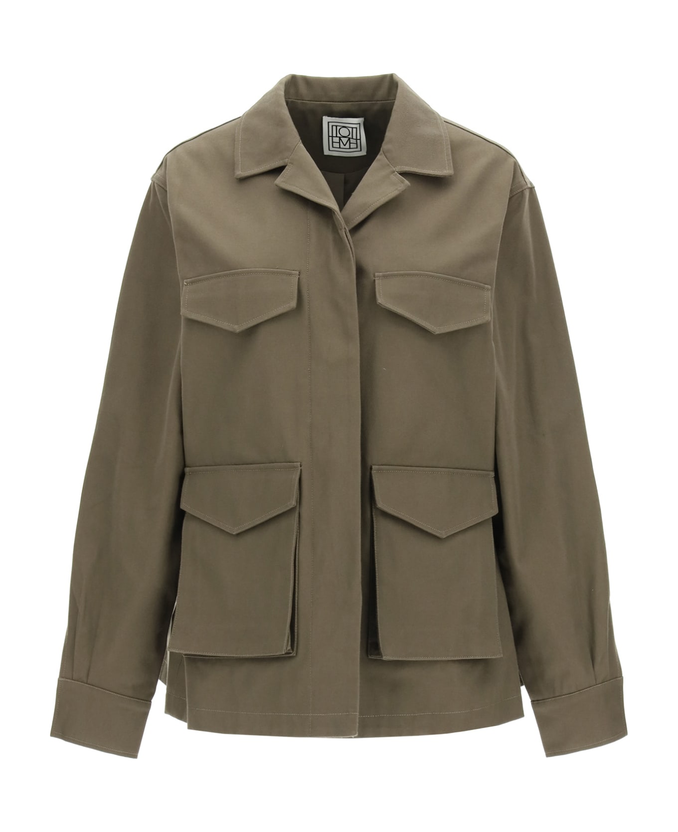 toteme army jacket camel