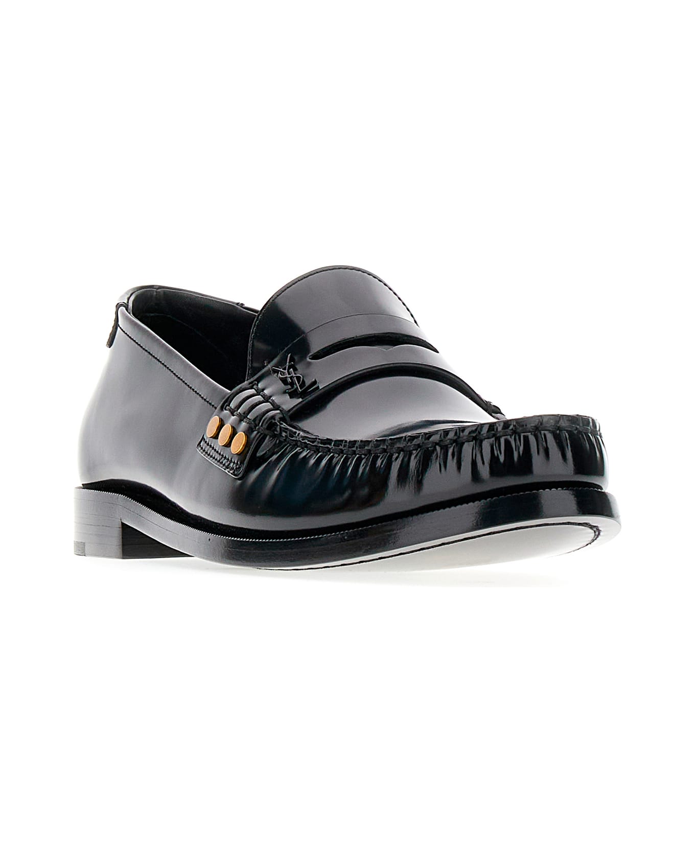 Saint Laurent Black Leather Loafers - 1000