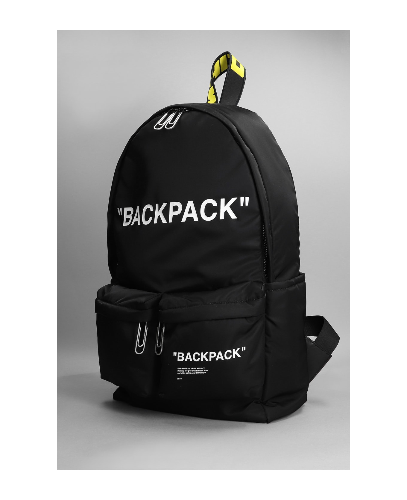 Off-White Quote  Backpack In Black Nylon - black