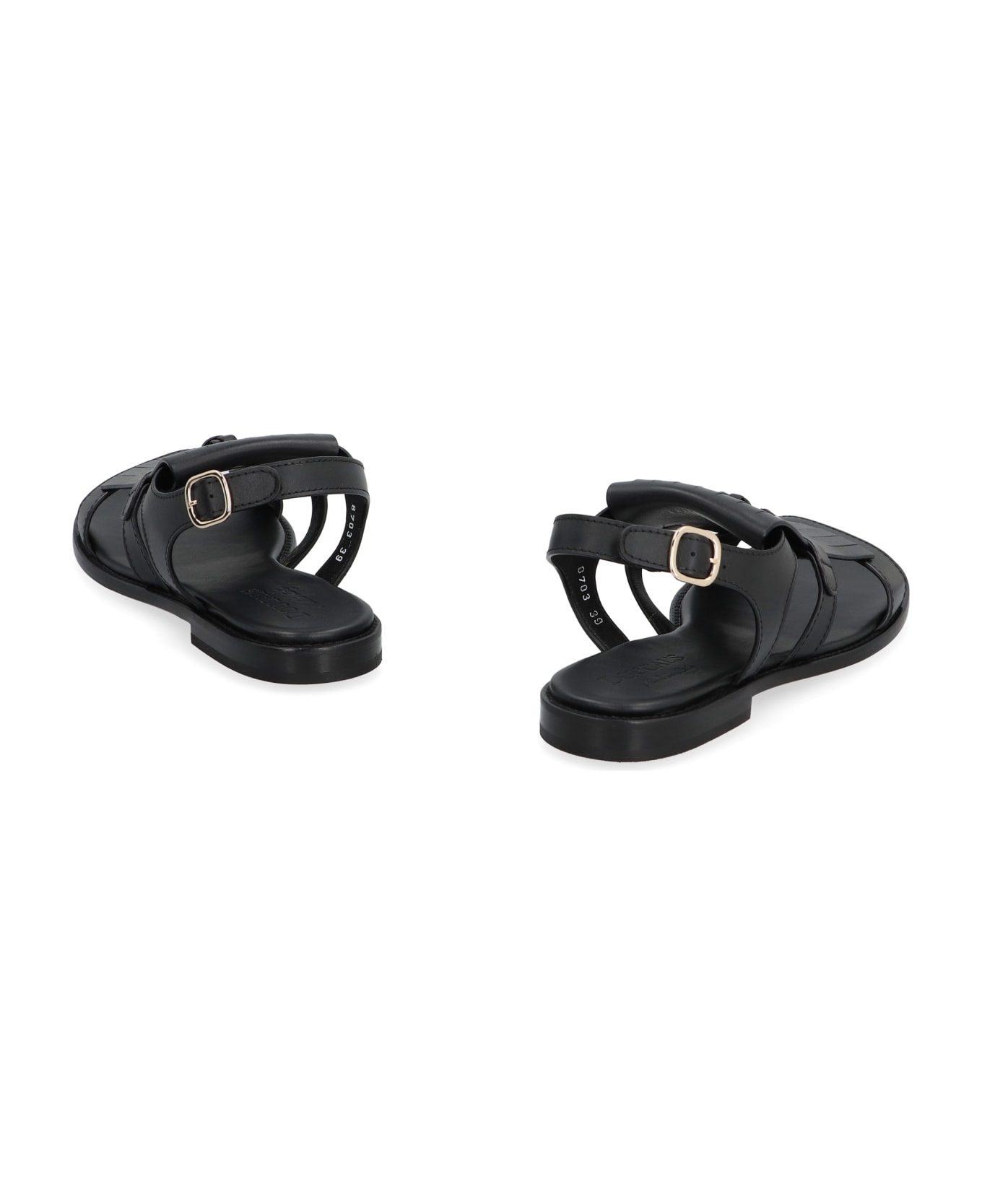 Doucal's Urano Leather Sandals - black