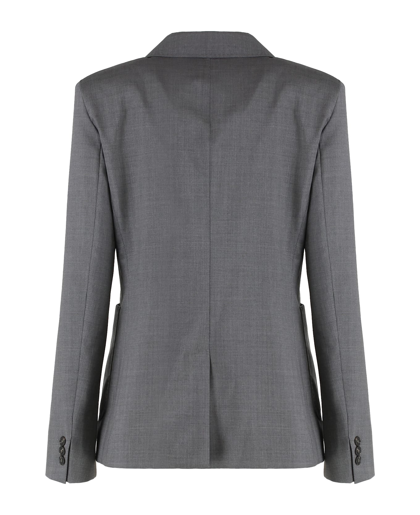 Weekend Max Mara Double-breasted Virgin Wool Jacket - grey
