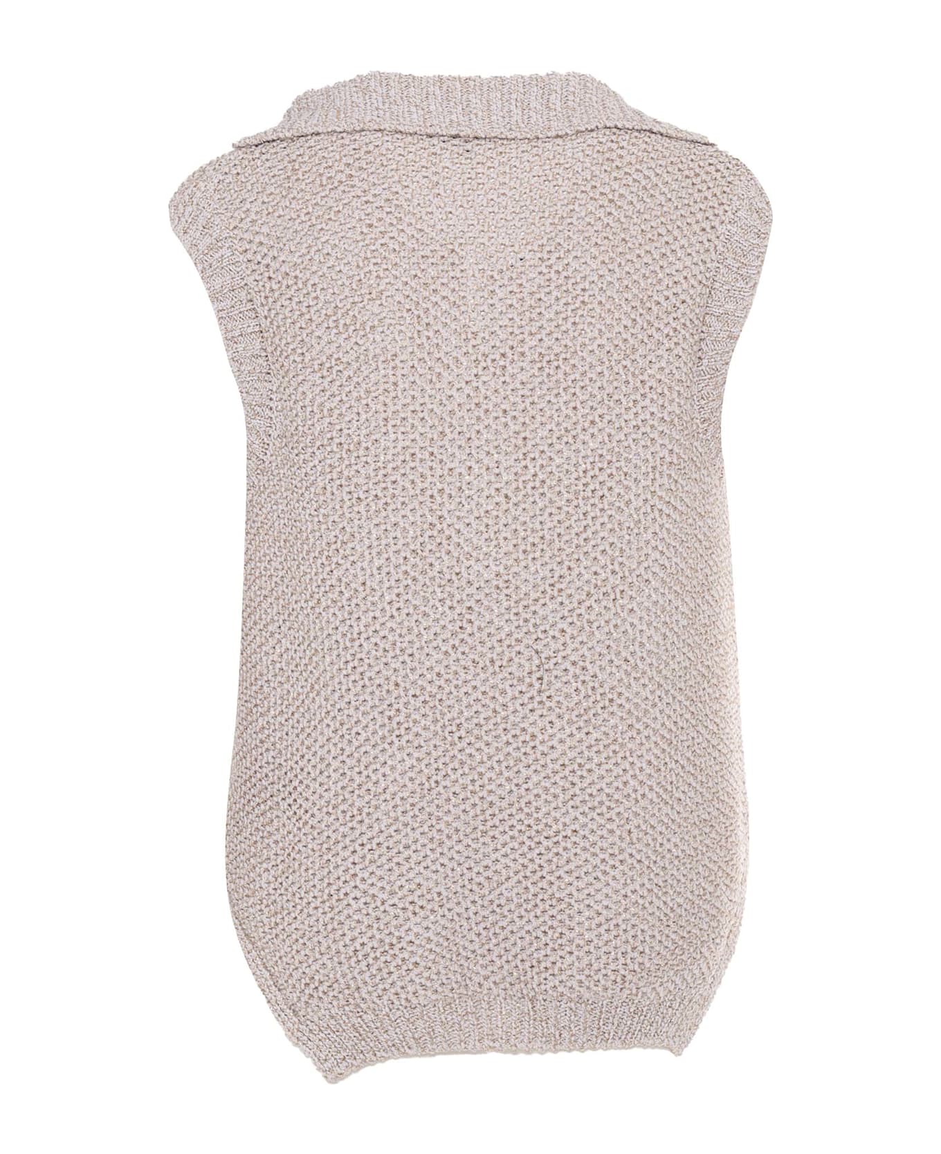 Fay Knitted Vest - BEIGE