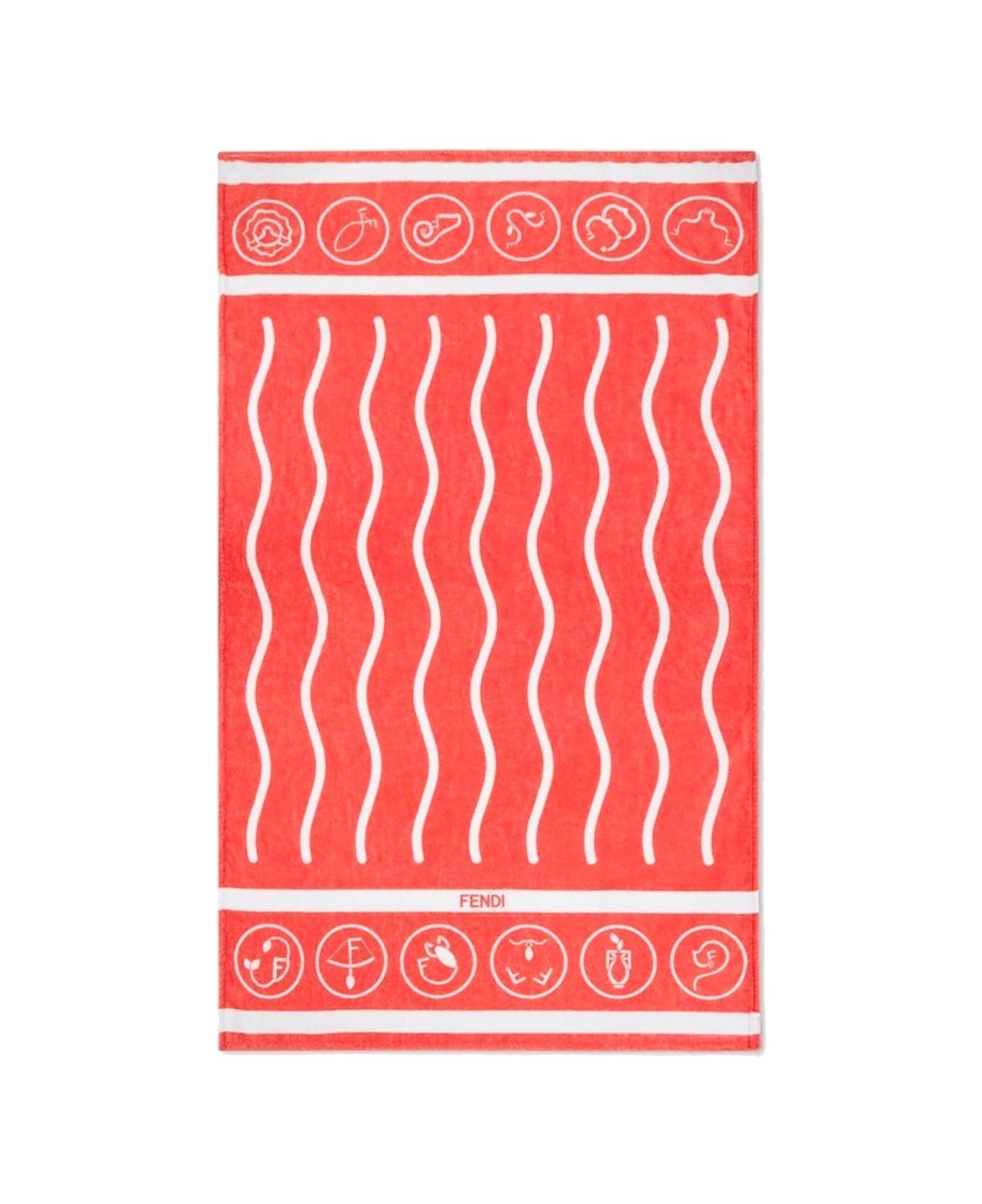 Fendi Striped Beach Towel - PINK DALIA