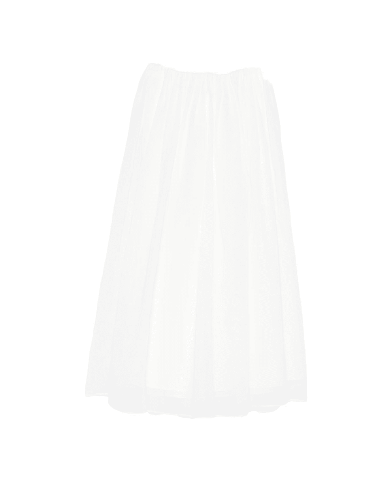 Brunello Cucinelli Cotton Long Skirt - White