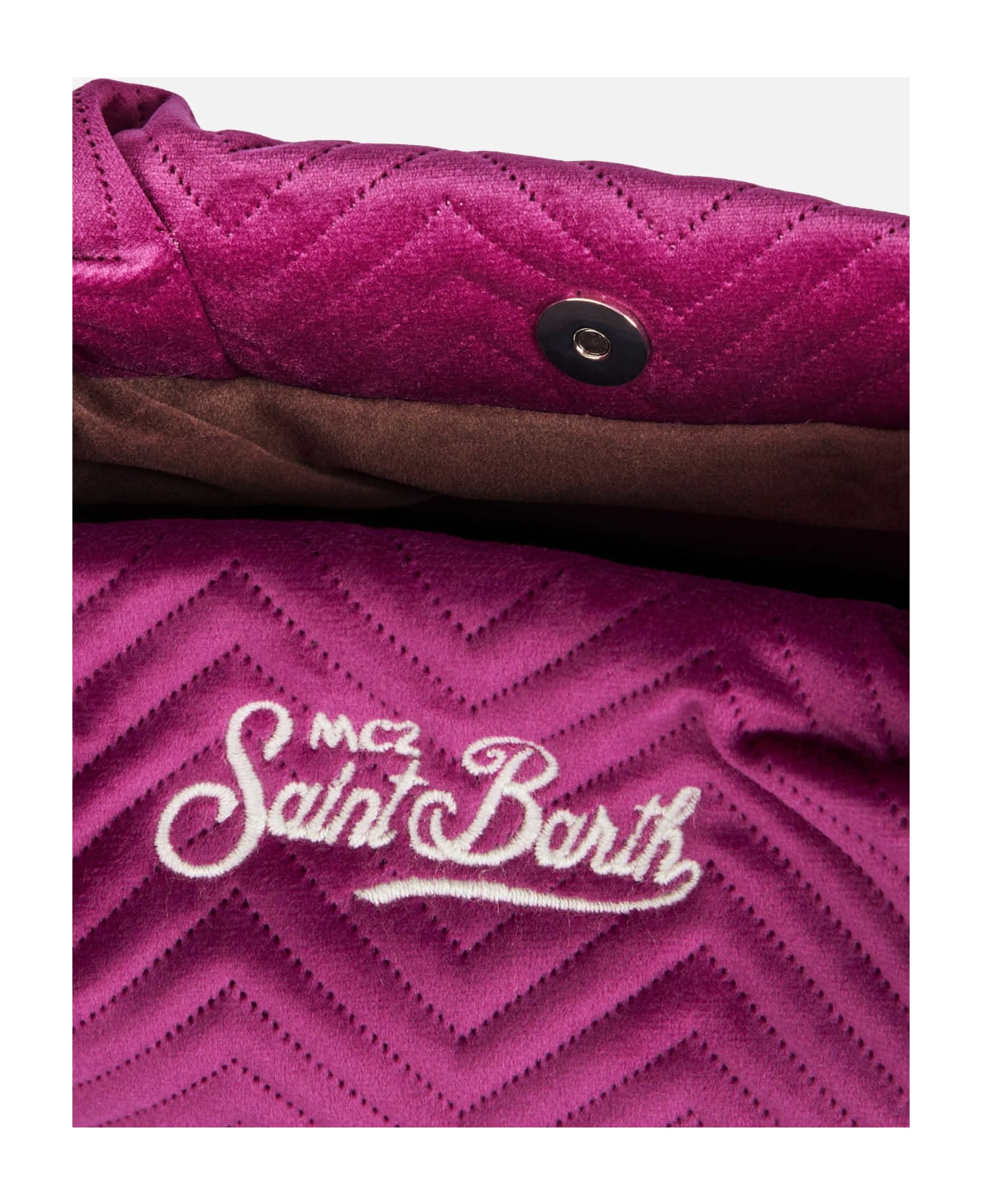 MC2 Saint Barth Quilt Fuchsia Velvet Pouch - PINK