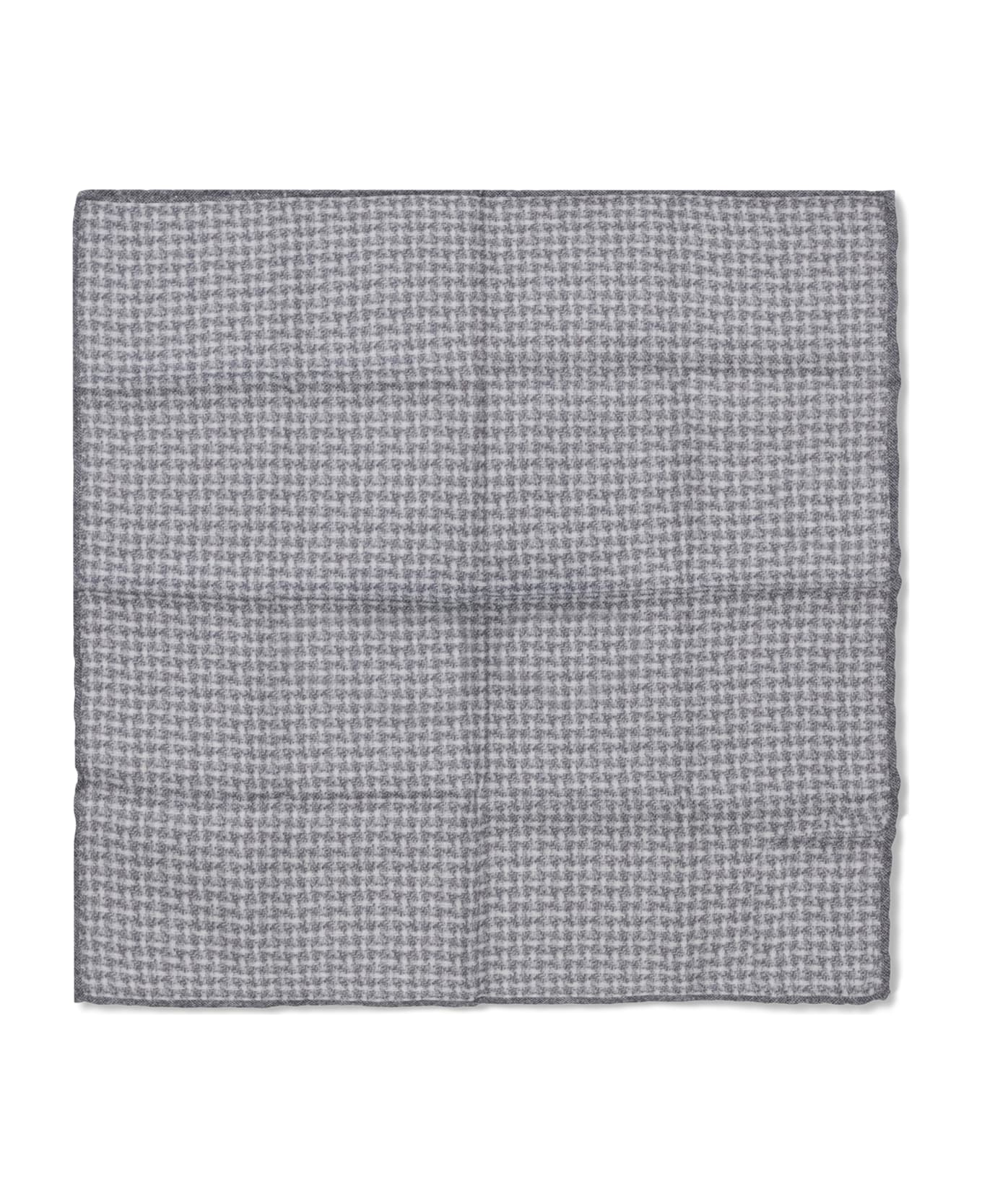 Brunello Cucinelli Silk Pocket Square With Woven Design