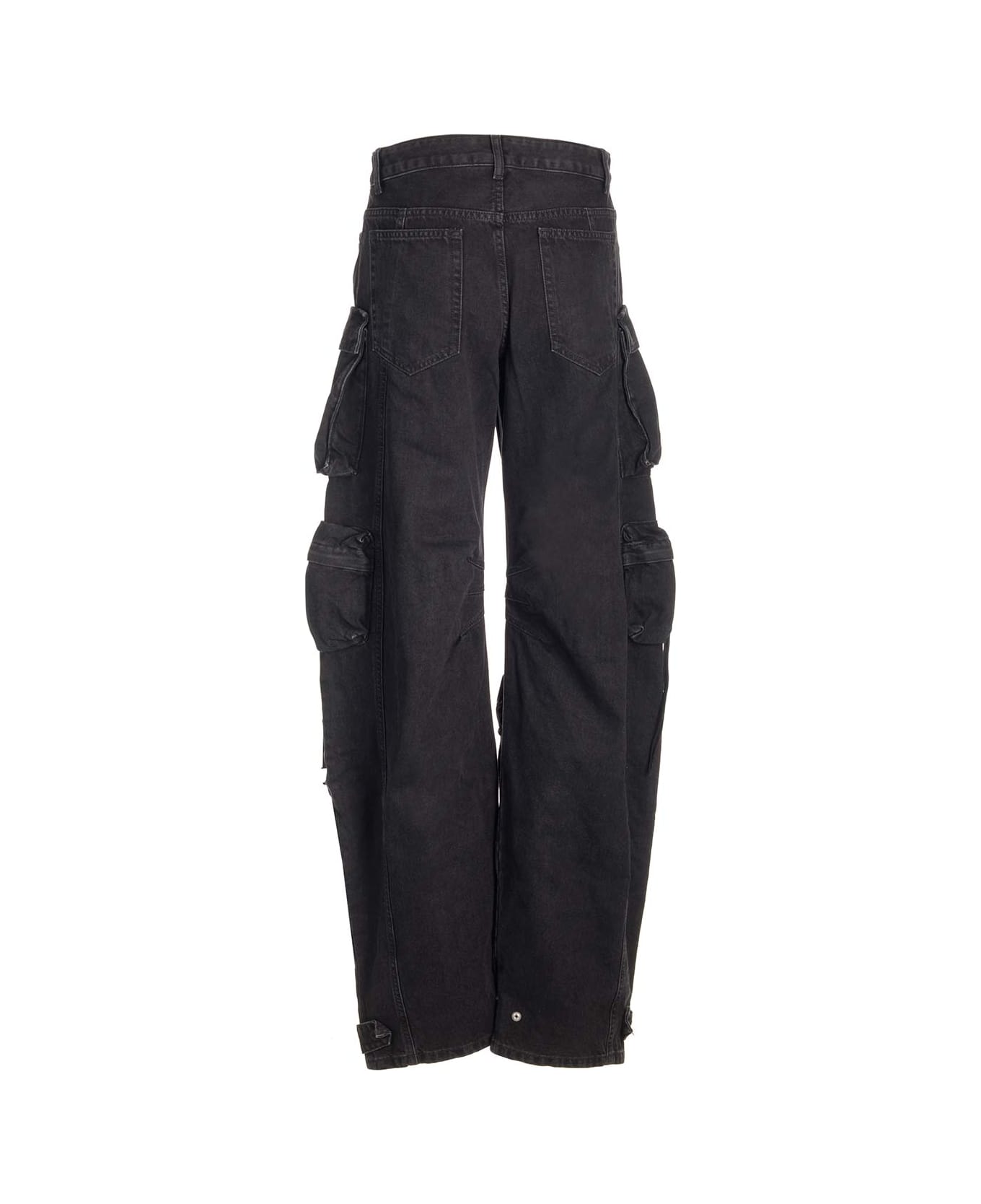 The Attico 'fern' Cargo Pants - Black