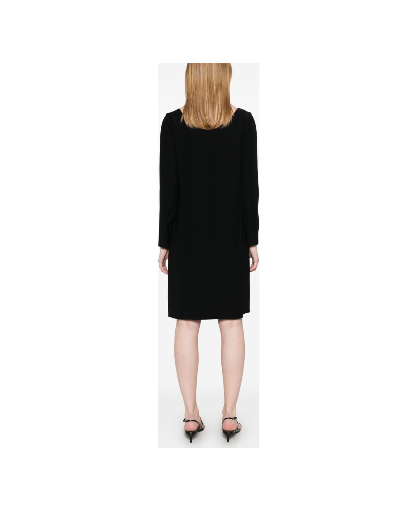 Emporio Armani Cady Short Dress - Black