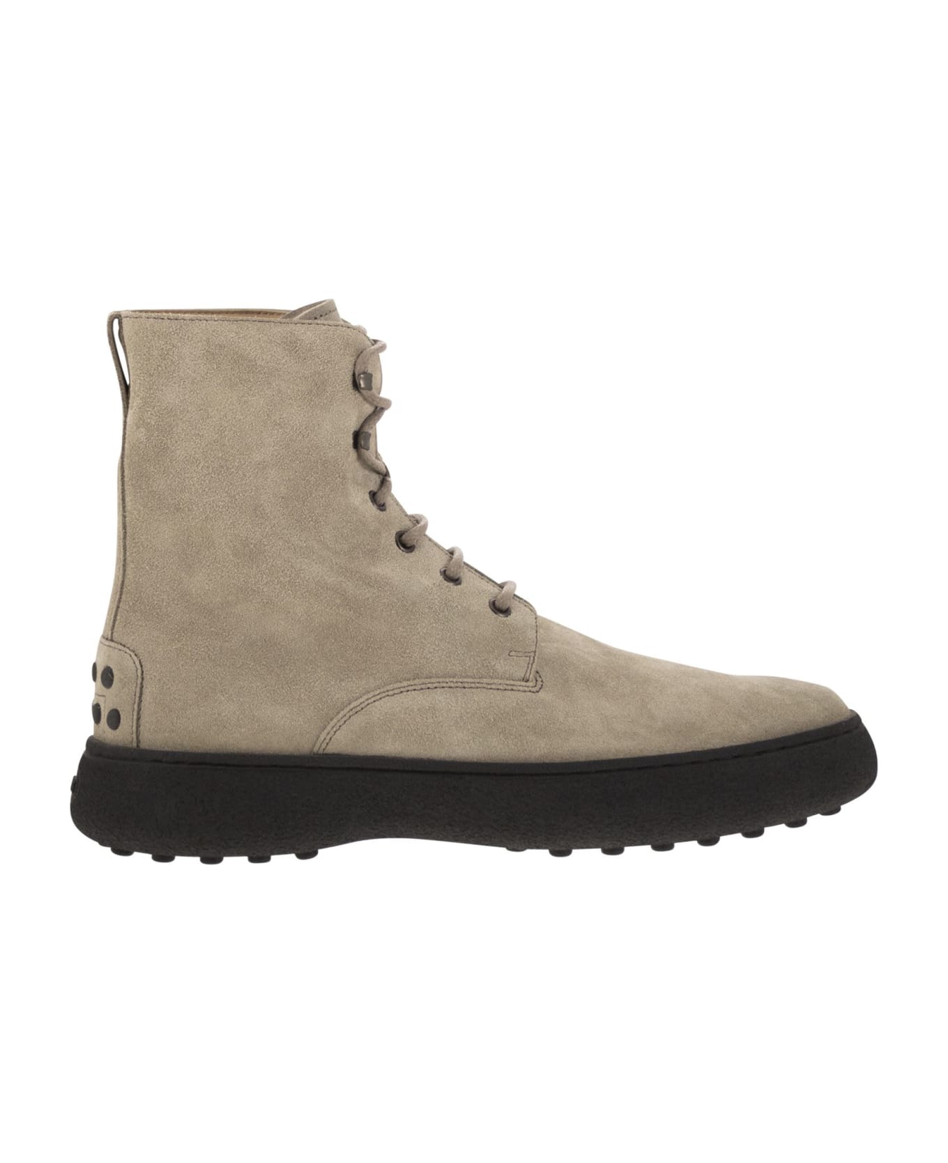 Tod
s Suede Lace-up Boot - Beige