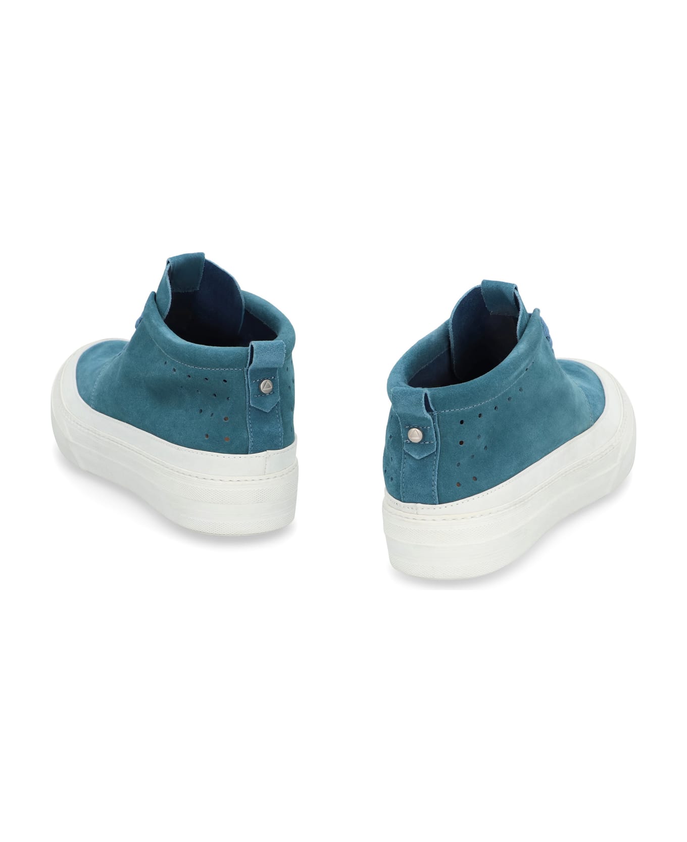 Volta Suede Mid-top Sneakers - turquoise