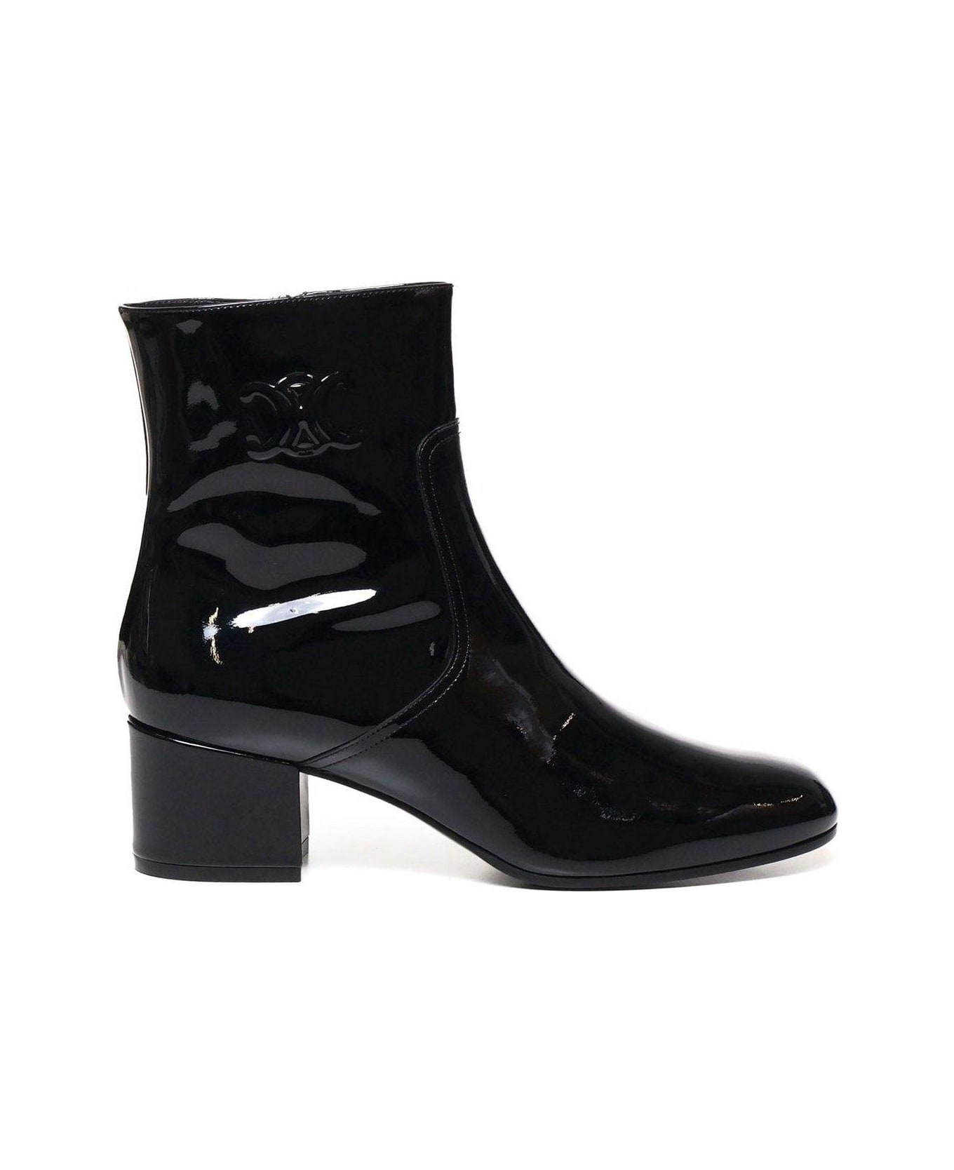 Celine Triomphe Zip-up Boots - Black