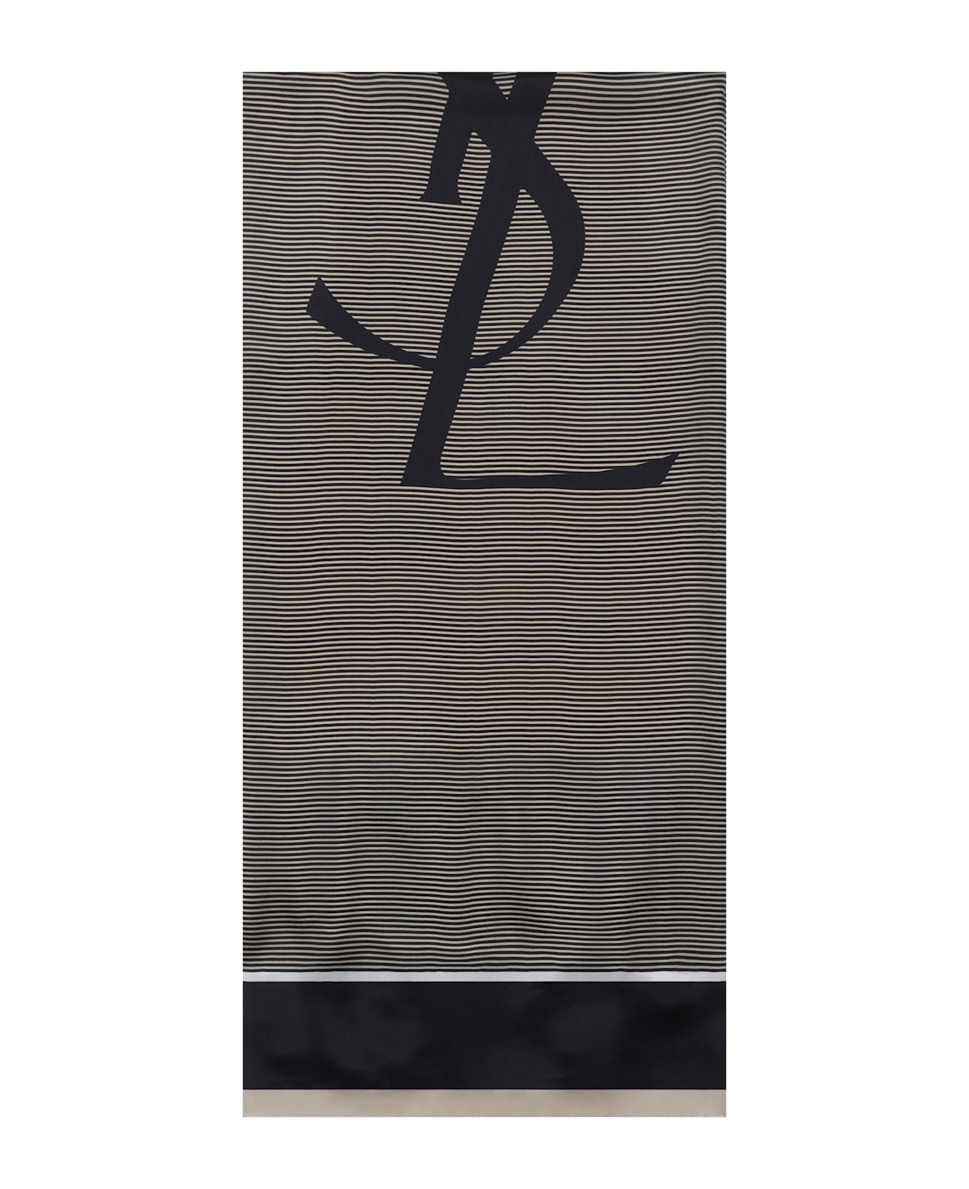 Saint Laurent Scarf - Navy Ivory