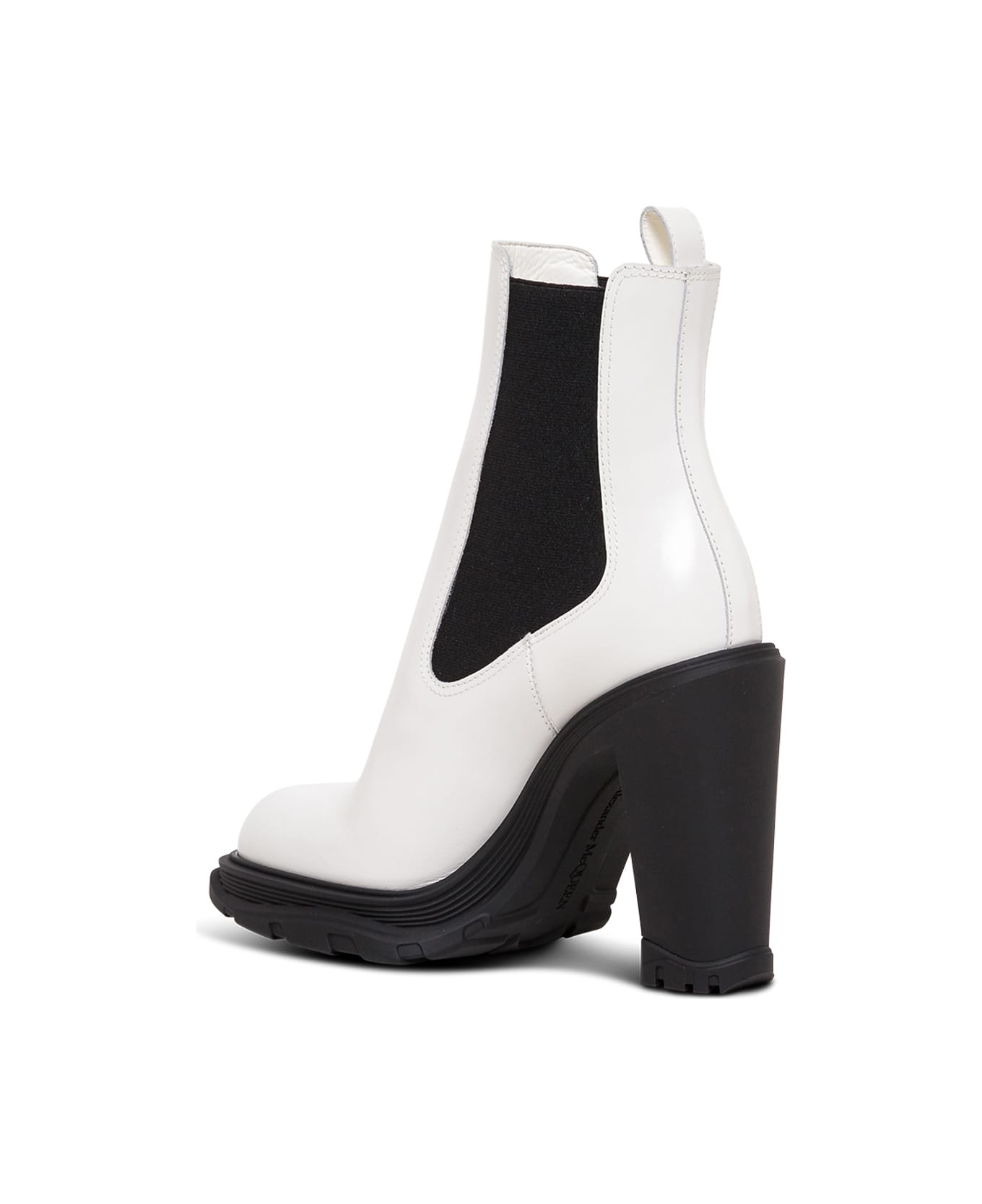 Alexander McQueen Treadonly White Leather Boots - White