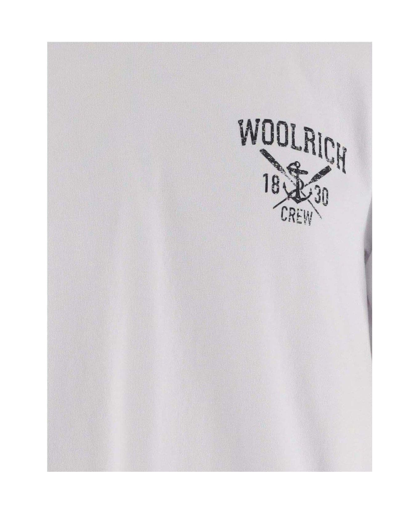 Woolrich Logo Printed Crewneck T-shirt - Bright White シャツ