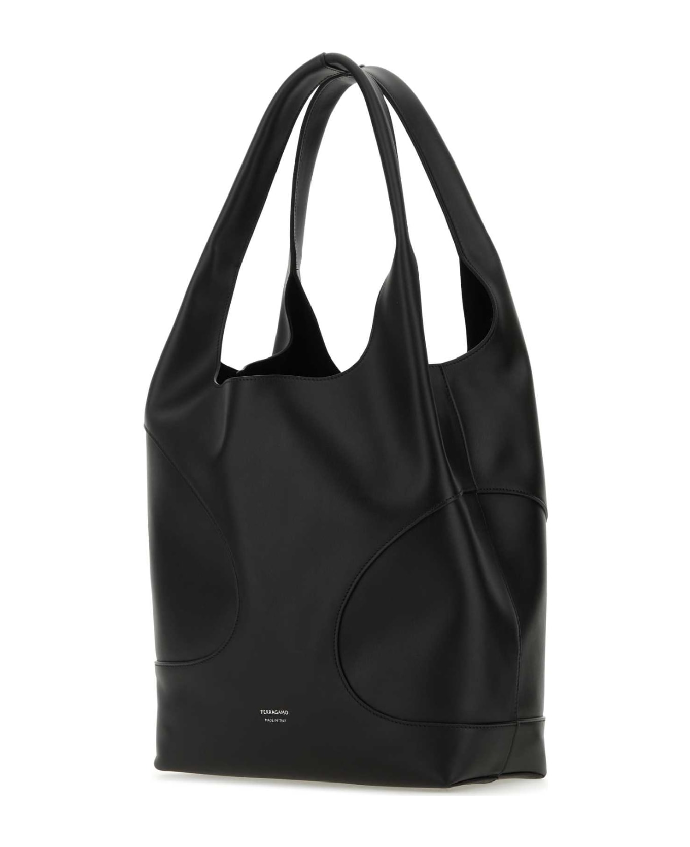 Ferragamo Black Leather Shoulder Bag - TESTADIMORODARKBAROLODARKBAROLO