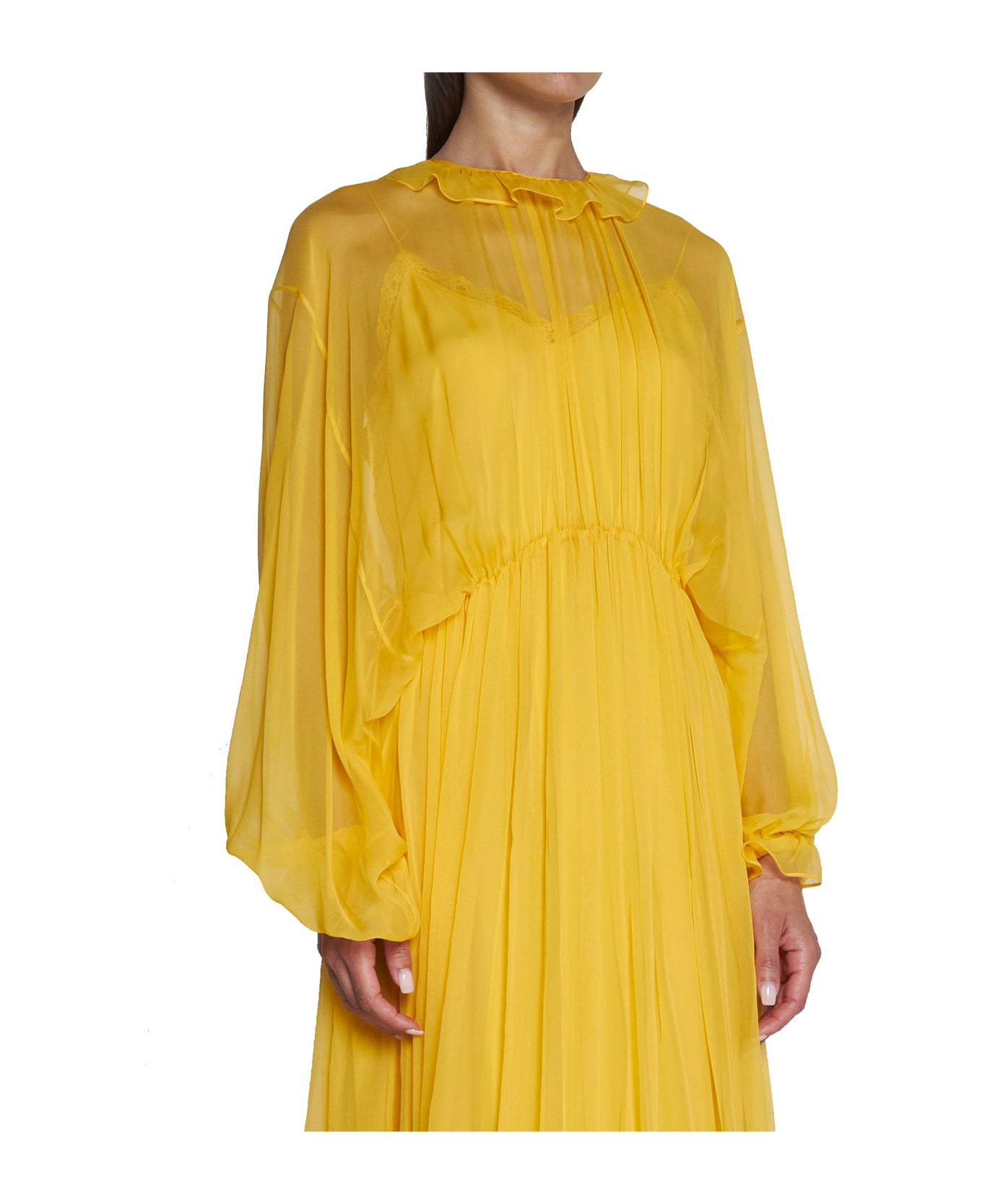 Gucci Silk Long Dress - Yellow ワンピース＆ドレス