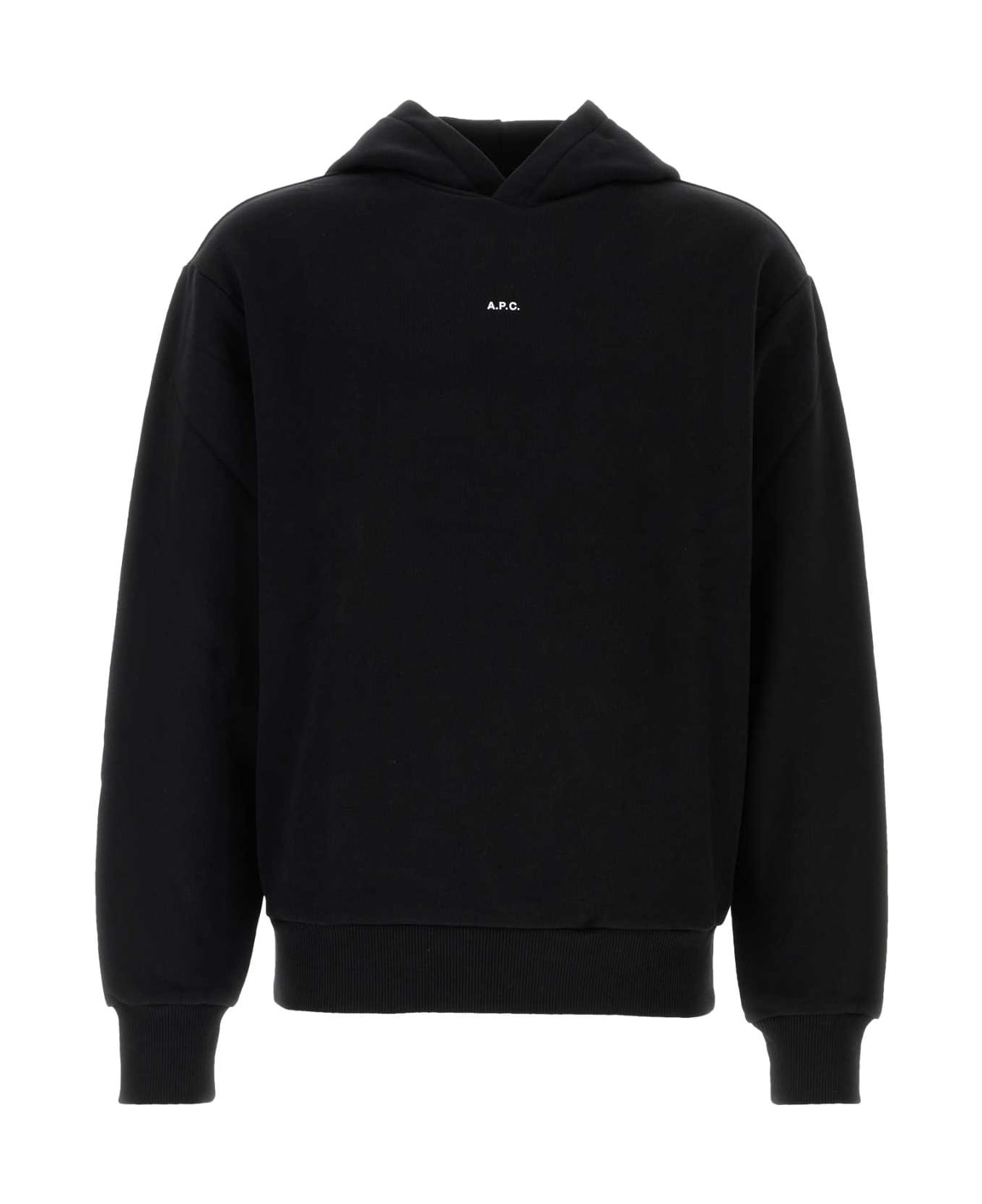 A.P.C. Black Cotton Sweatshirt - NOIRBLANC
