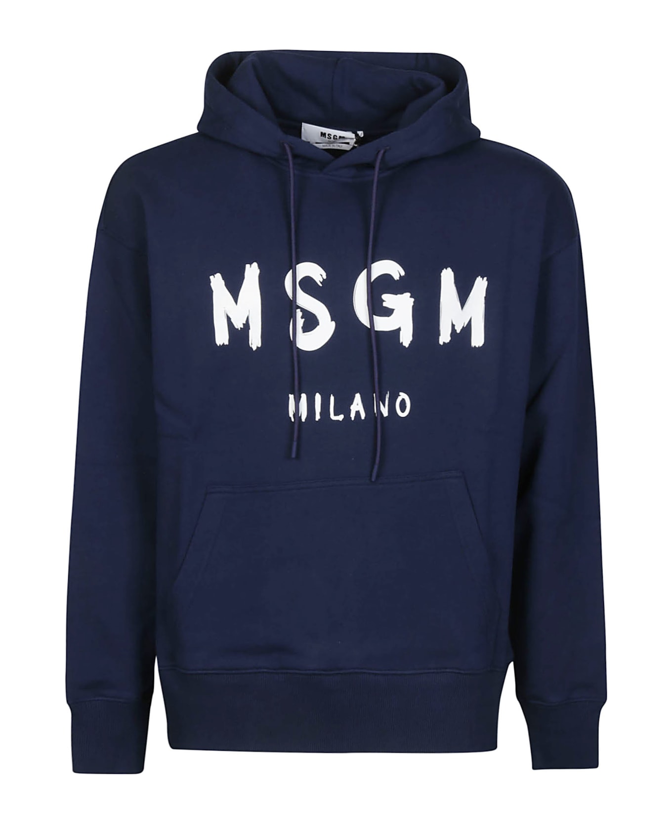 MSGM Logo Print Sweatshirt - Blu Navy