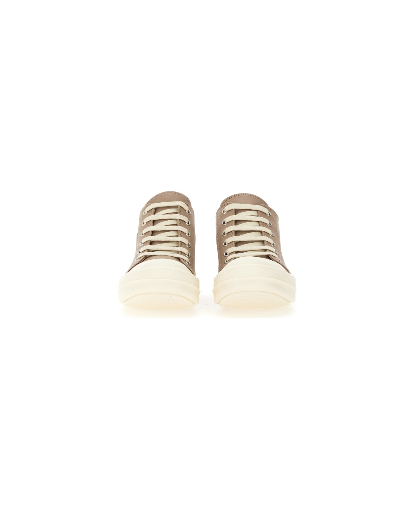 Rick Owens Leather Sneaker - BEIGE