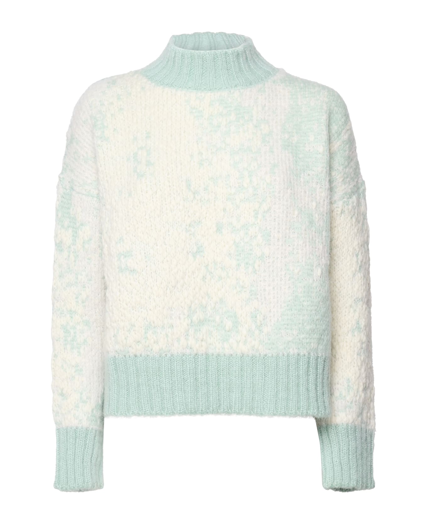 Dondup Wool Blend Turtleneck Sweater - Aqua