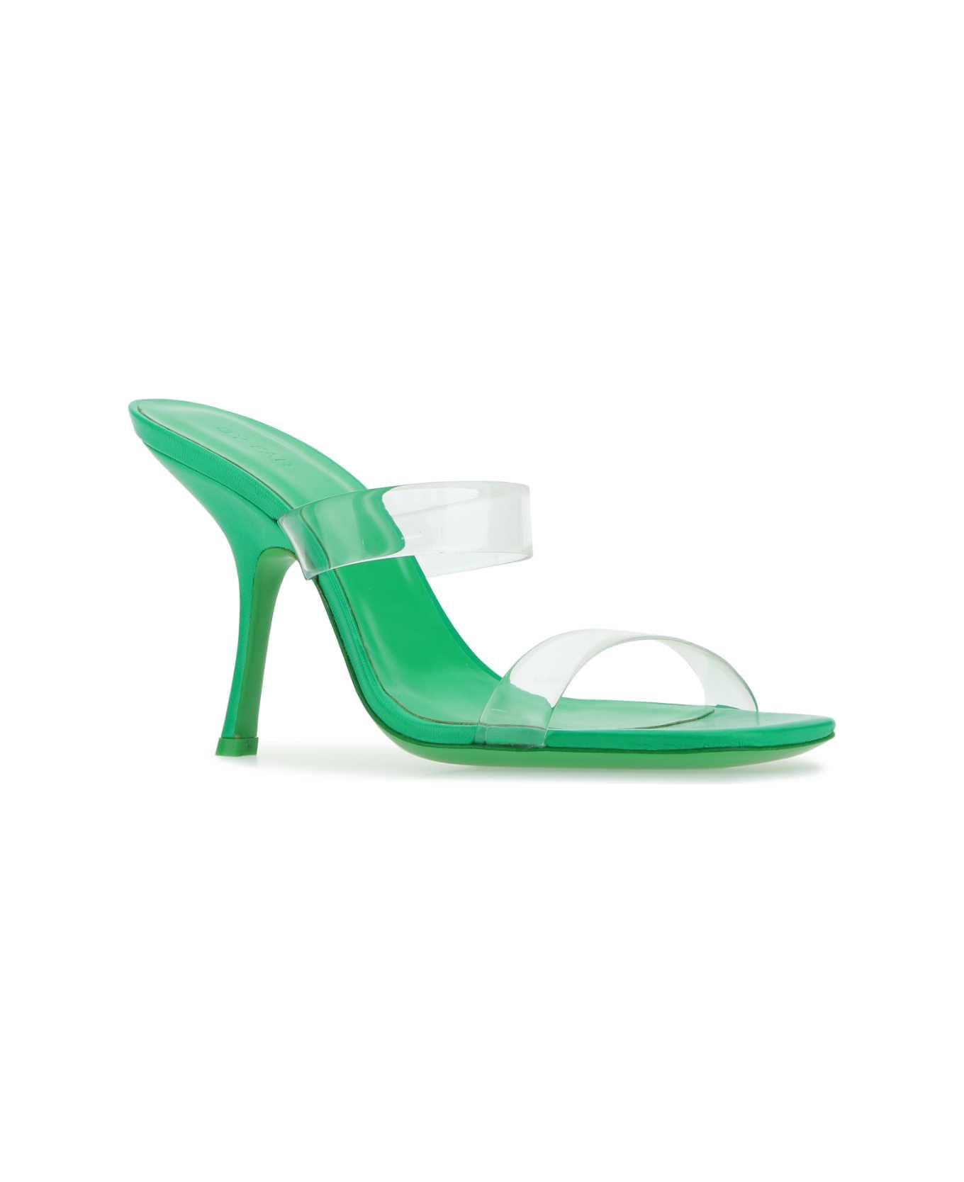 BY FAR Grass Green Clara Mules - SPG