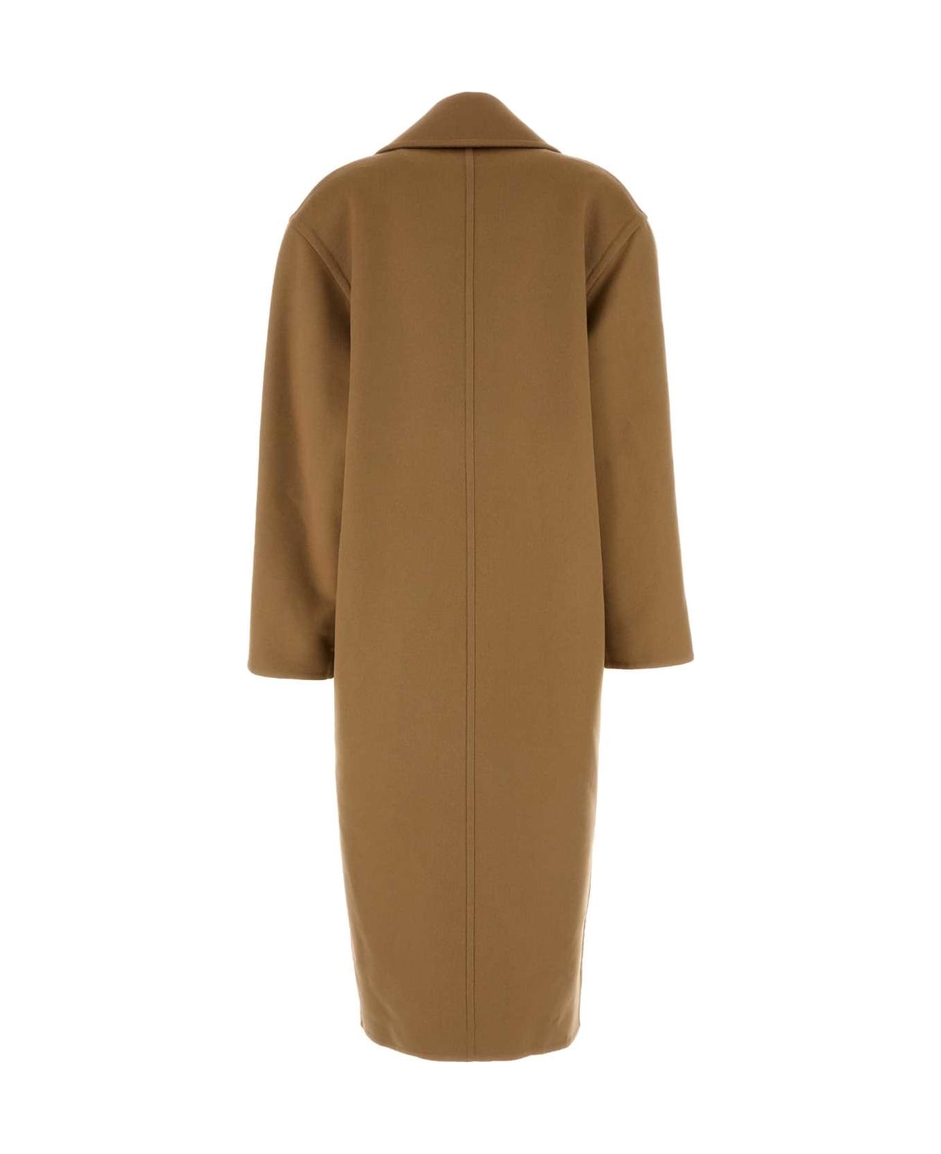 Saint Laurent Camel Cashmere Coat - CAMEL