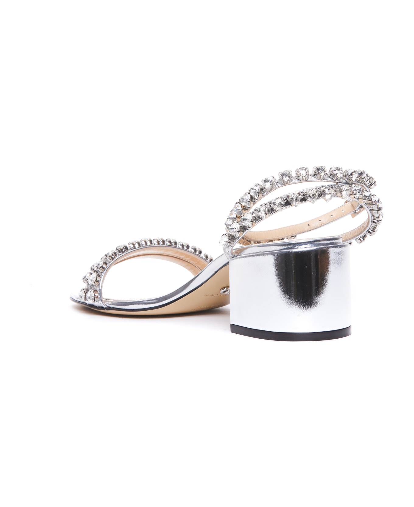 Mach & Mach Audrey Crystal Pump Sandals - Silver サンダル