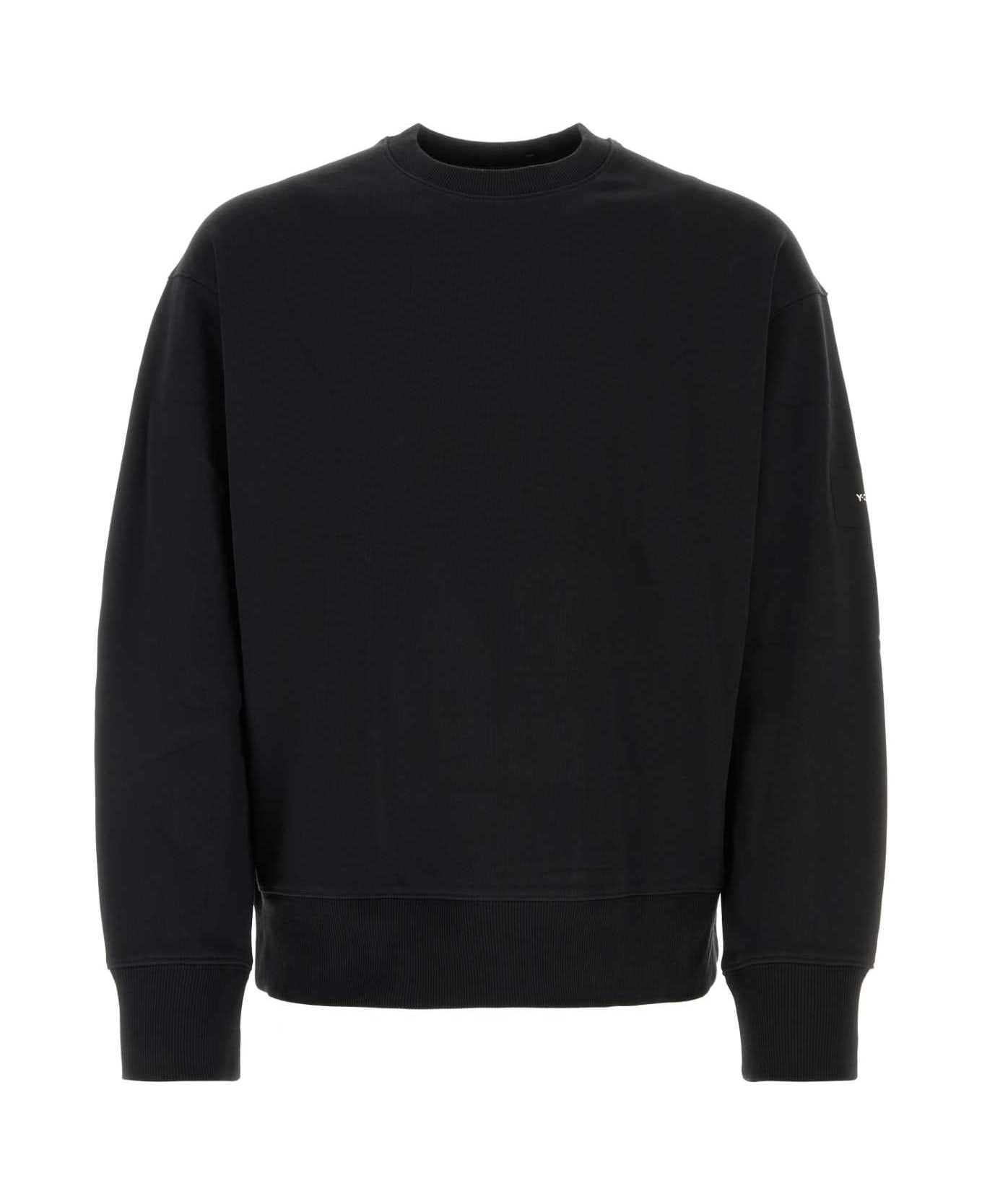 Y-3 Black Cotton Sweatshirt - BLACK フリース