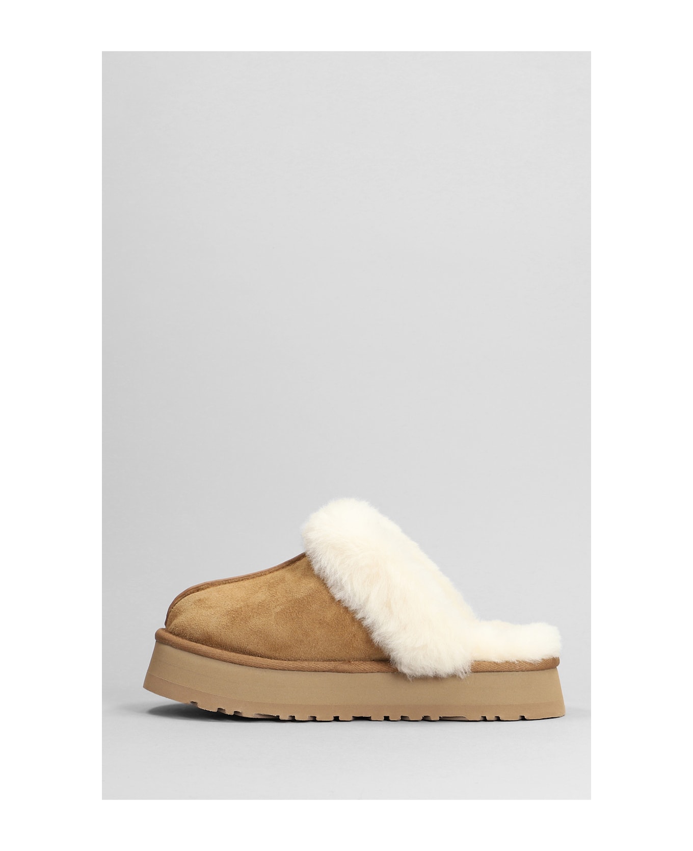 UGG Disquette Slipper-mule In Leather Color Suede - leather color