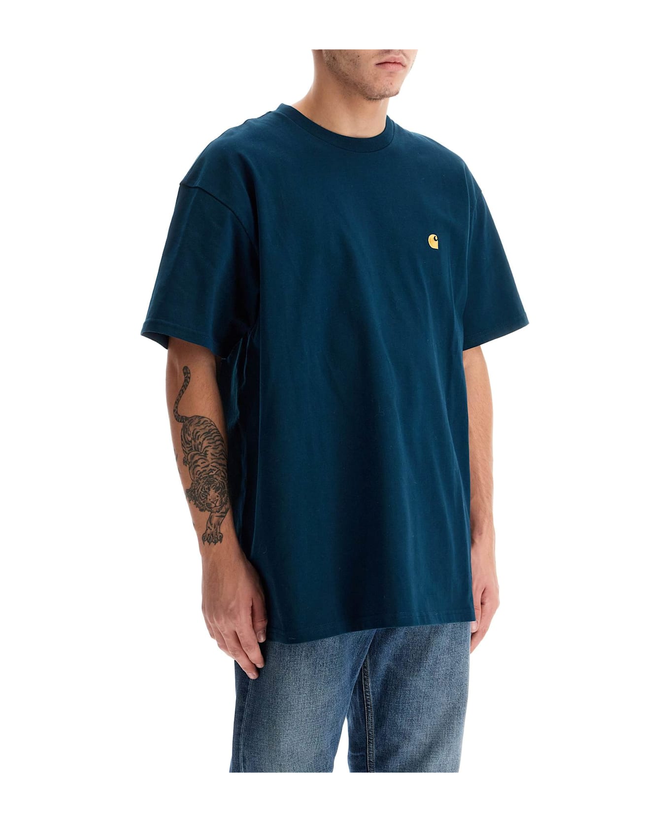 Carhartt Chase Cotton T-shirt - Duck Blue