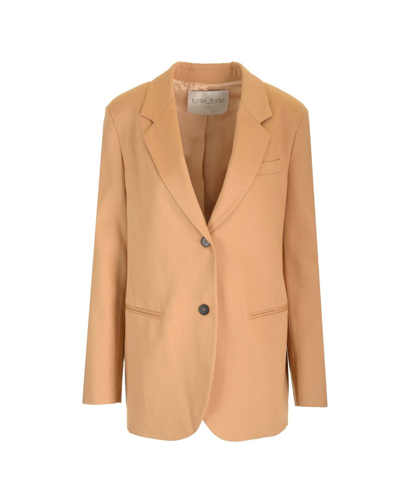 Forte_Forte Viscose Wool Chic Twill Jacket - Beige