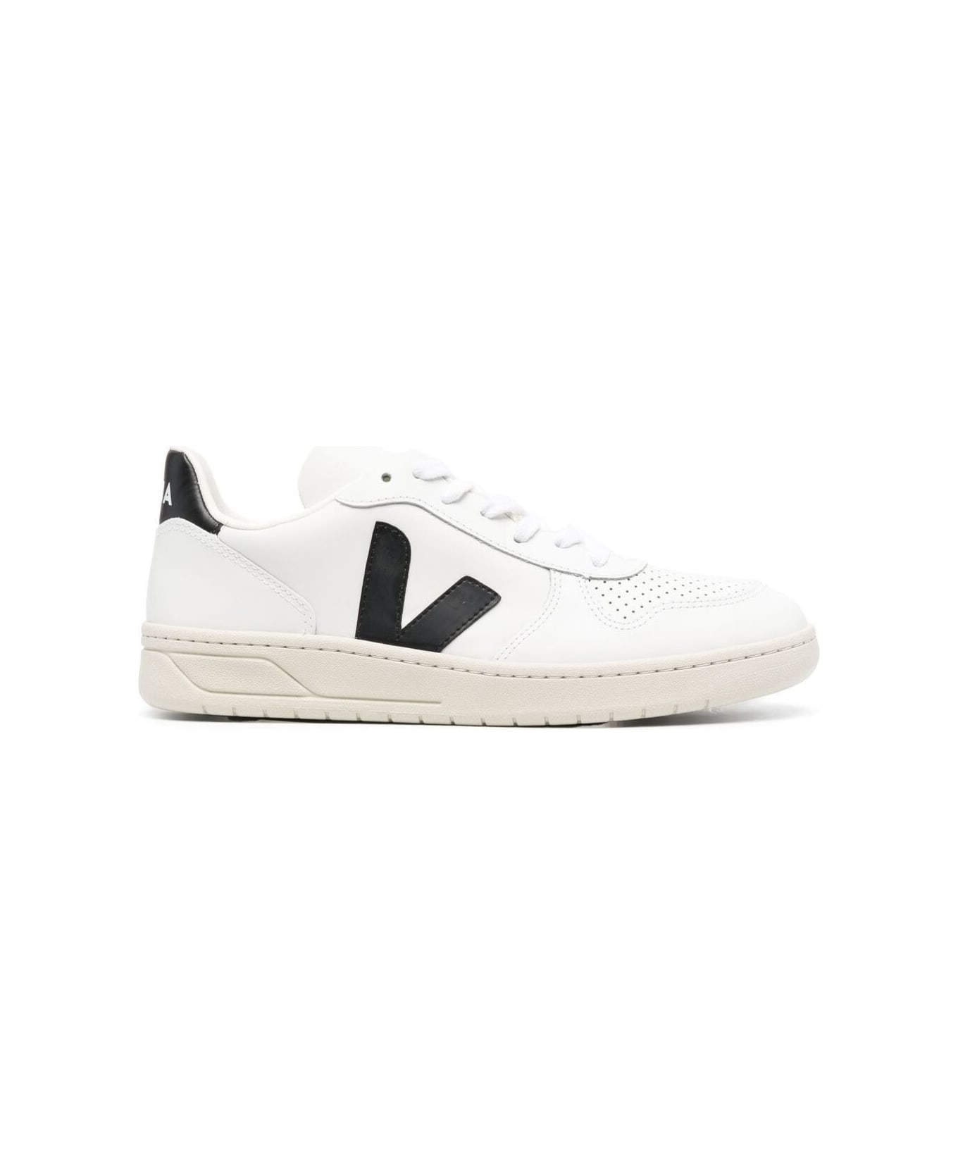 Veja 'v10' White Low-top Sneakers With Logo In Vegan Leather Man Veja - White