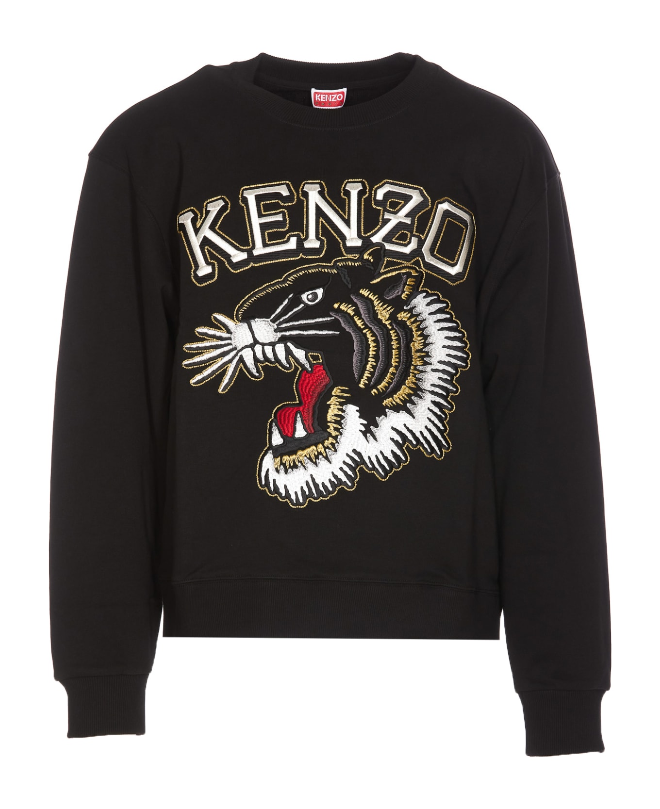 Kenzo Tiger Varsity Embroidered Sweatshirt - Black