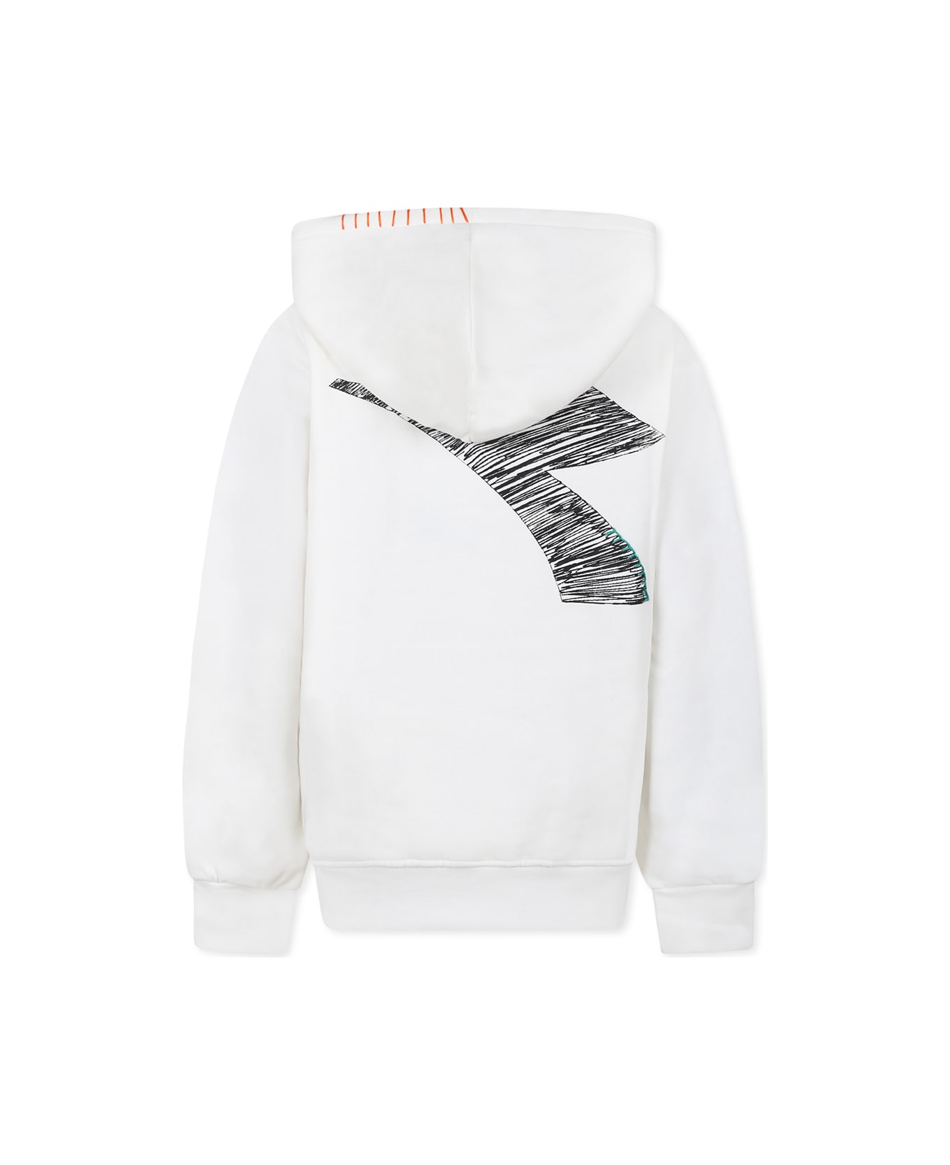 Diadora Ivory Sweatshirt For Girl With Logo - Ivory