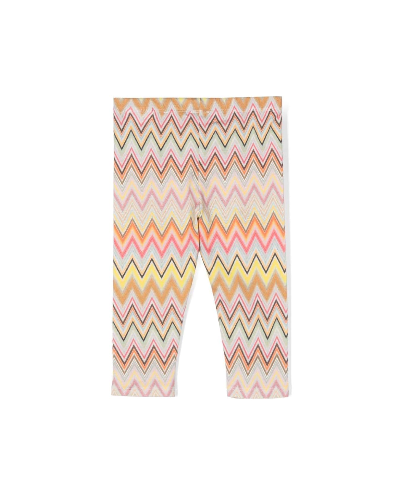 Missoni Kids Leggings Con Stampa - Cream