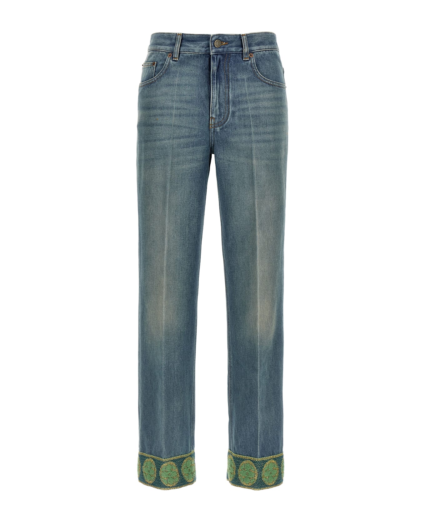 Valentino Garavani Jacquard Jeans - Blue