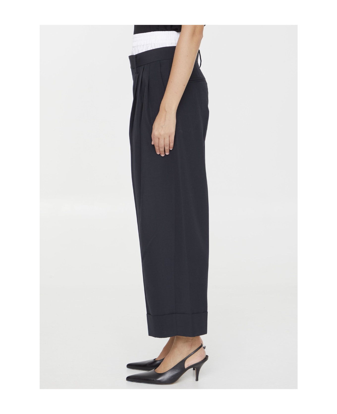 Alexander Wang Layered Tailored Trousers - BLACK