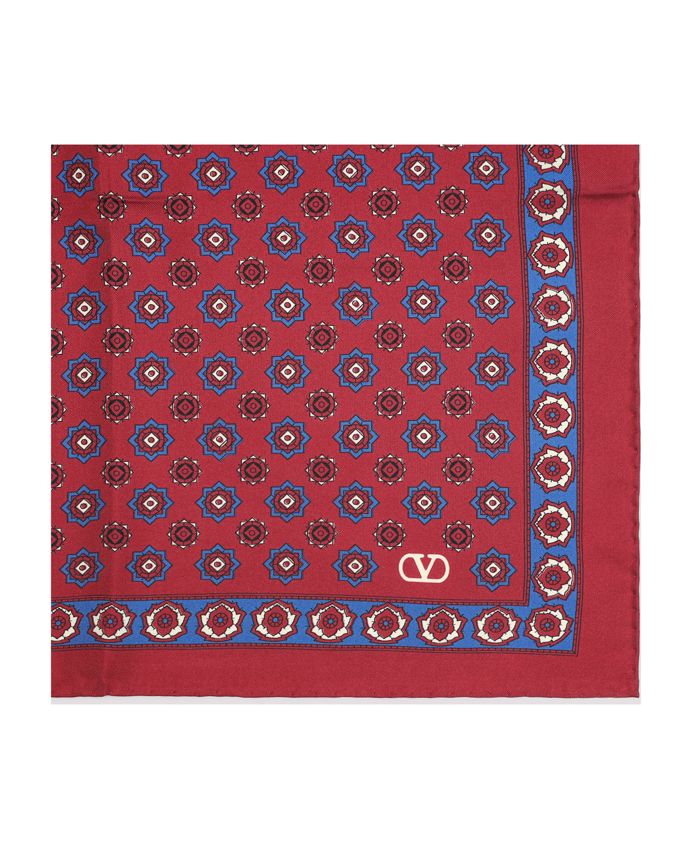 Valentino Garavani Foulard - Rdm Bordeaux Bluette Beige