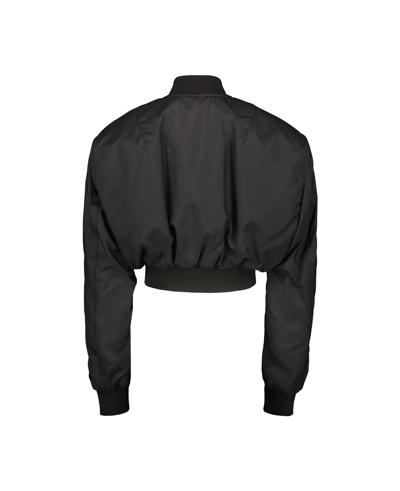 WARDROBE.NYC Tailored Crop Bomber - Blk Black