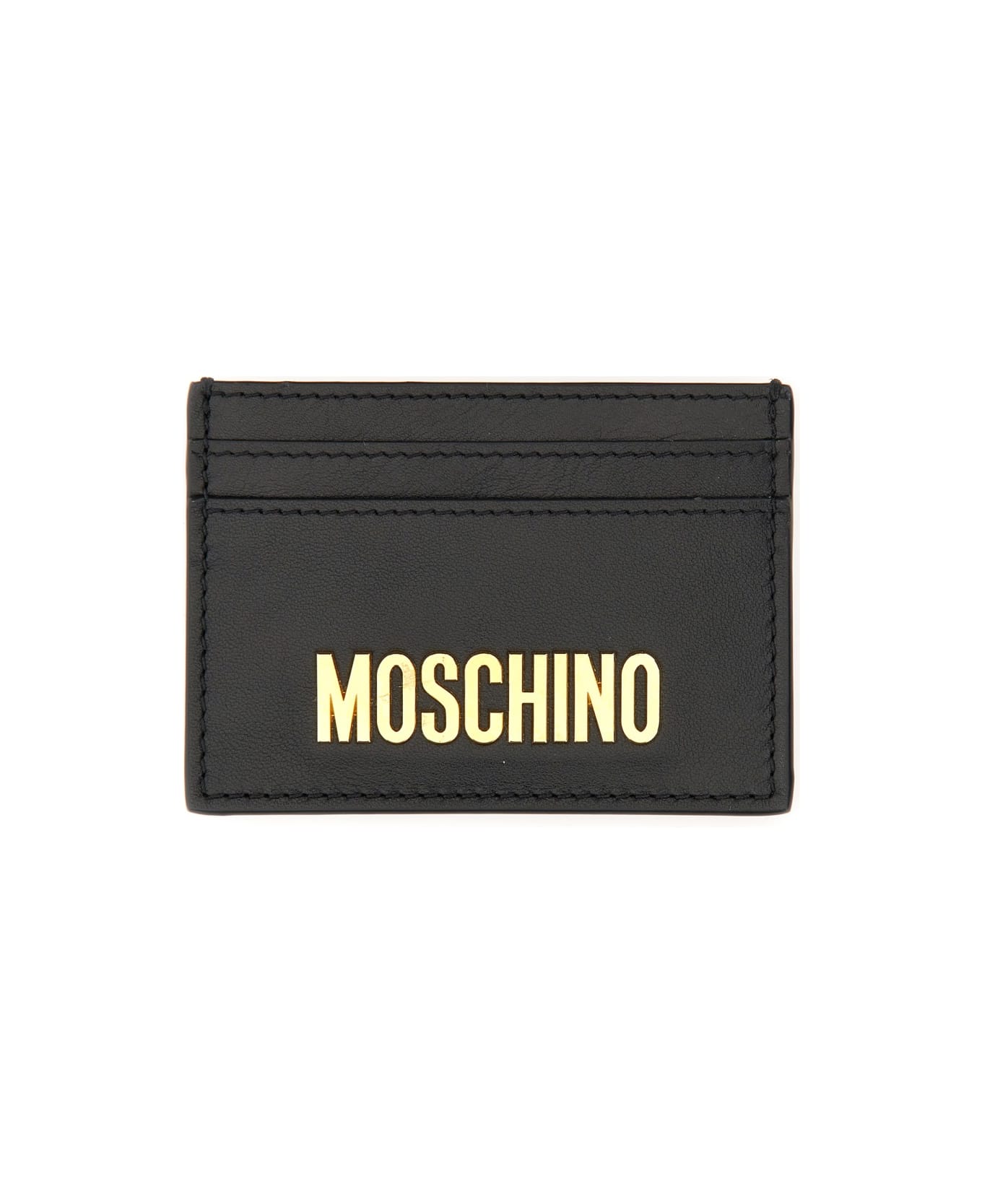 Moschino Card Holder With Logo - BLACK 財布