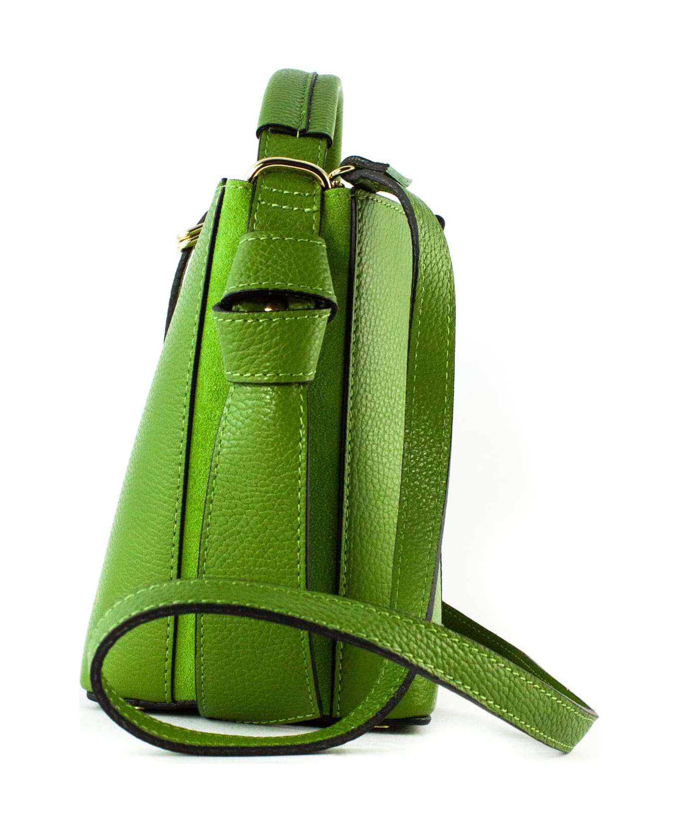 Avenue 67 Green Grained Leather Bag - Green トートバッグ