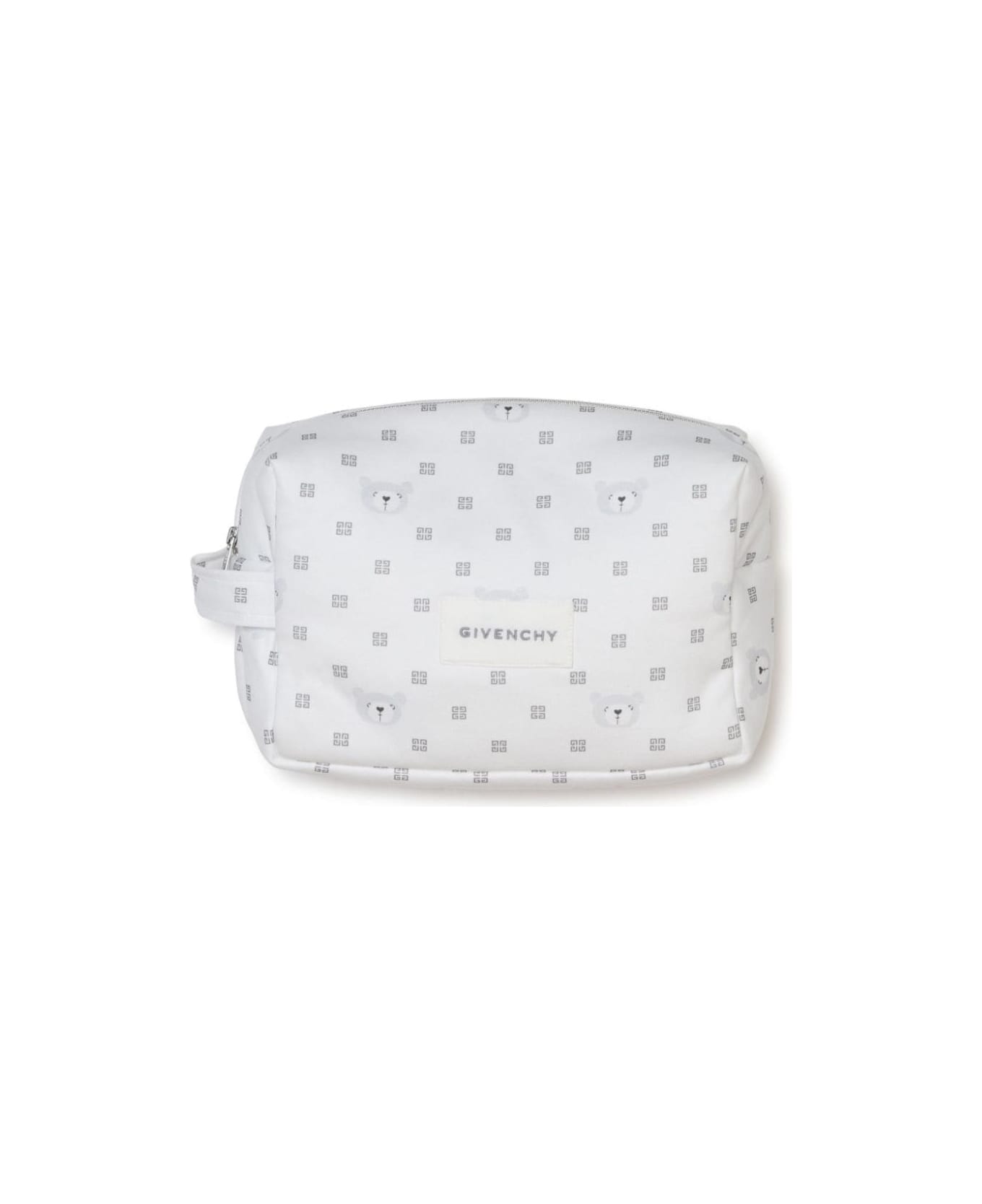 Givenchy White Matching Set With Teddy Bear Print In Cotton Baby - White