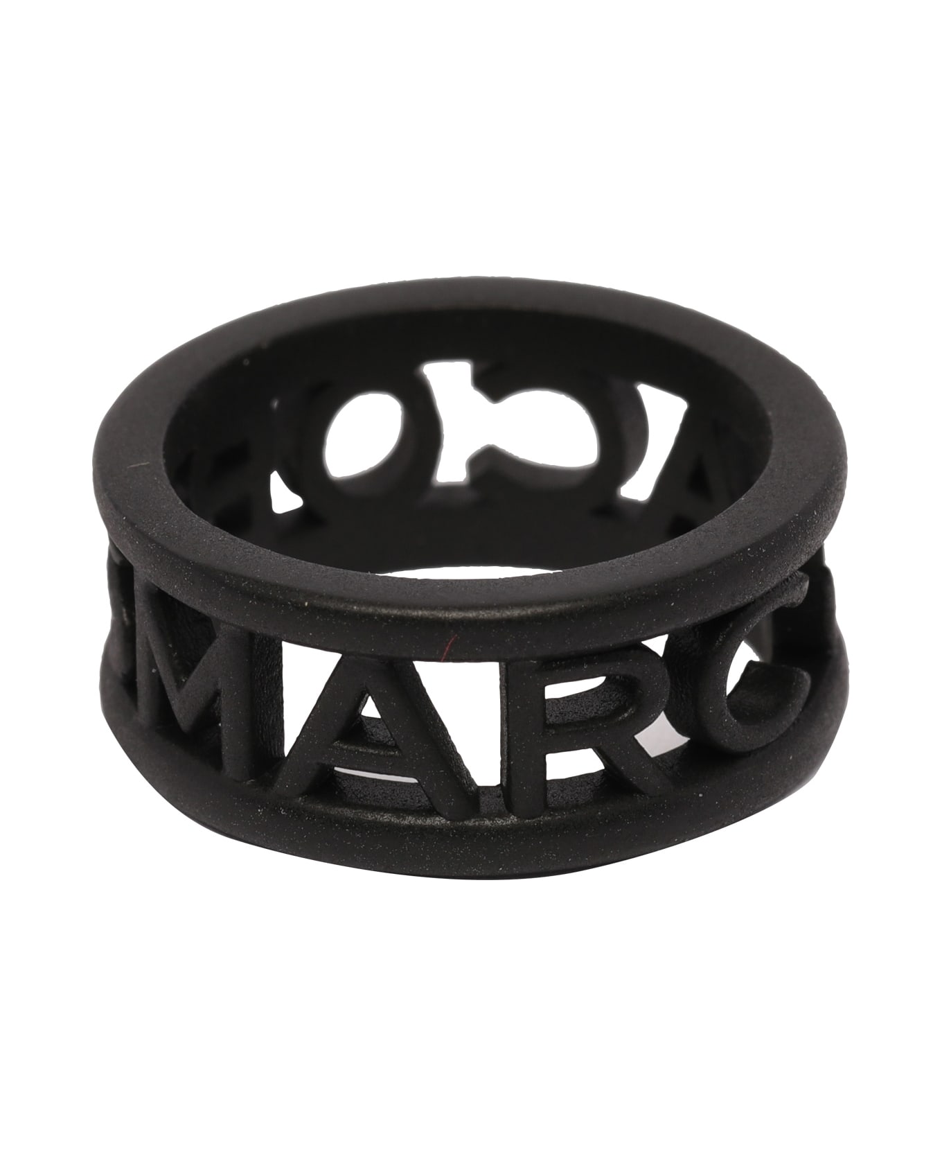 Marc Jacobs The Monogram Logo Ring Dtm - Black
