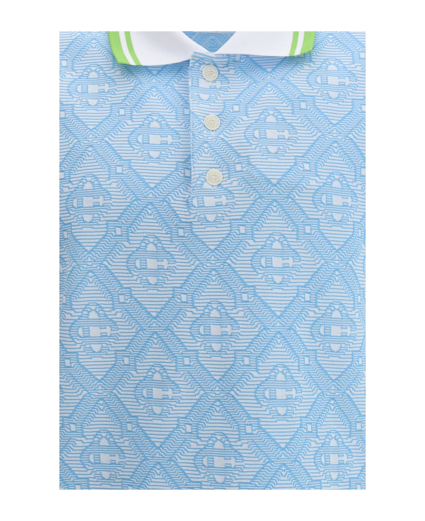 Casablanca All-over Jacquard Monogram Pattern Polo