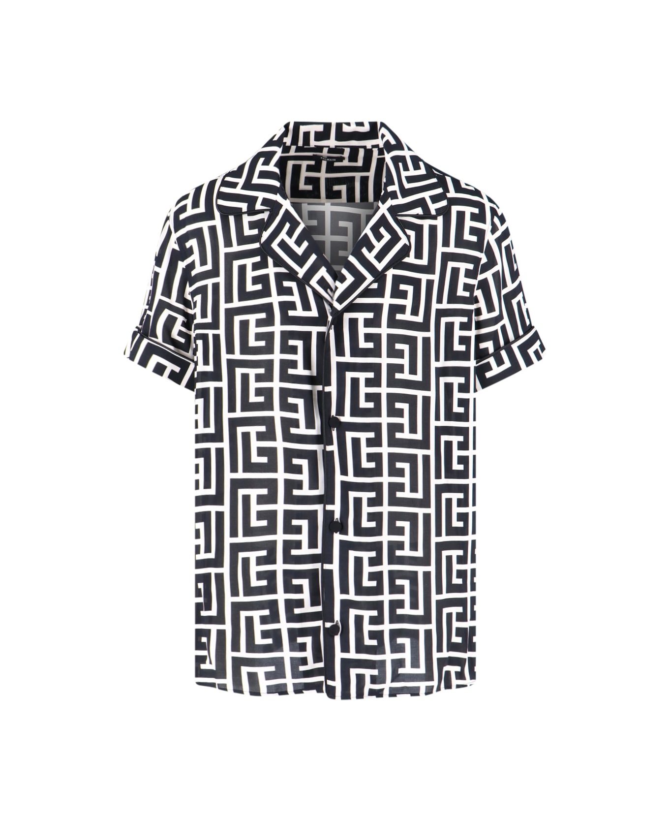 Balmain 
monogram
 Viscose Shirt - MULTICOLOUR