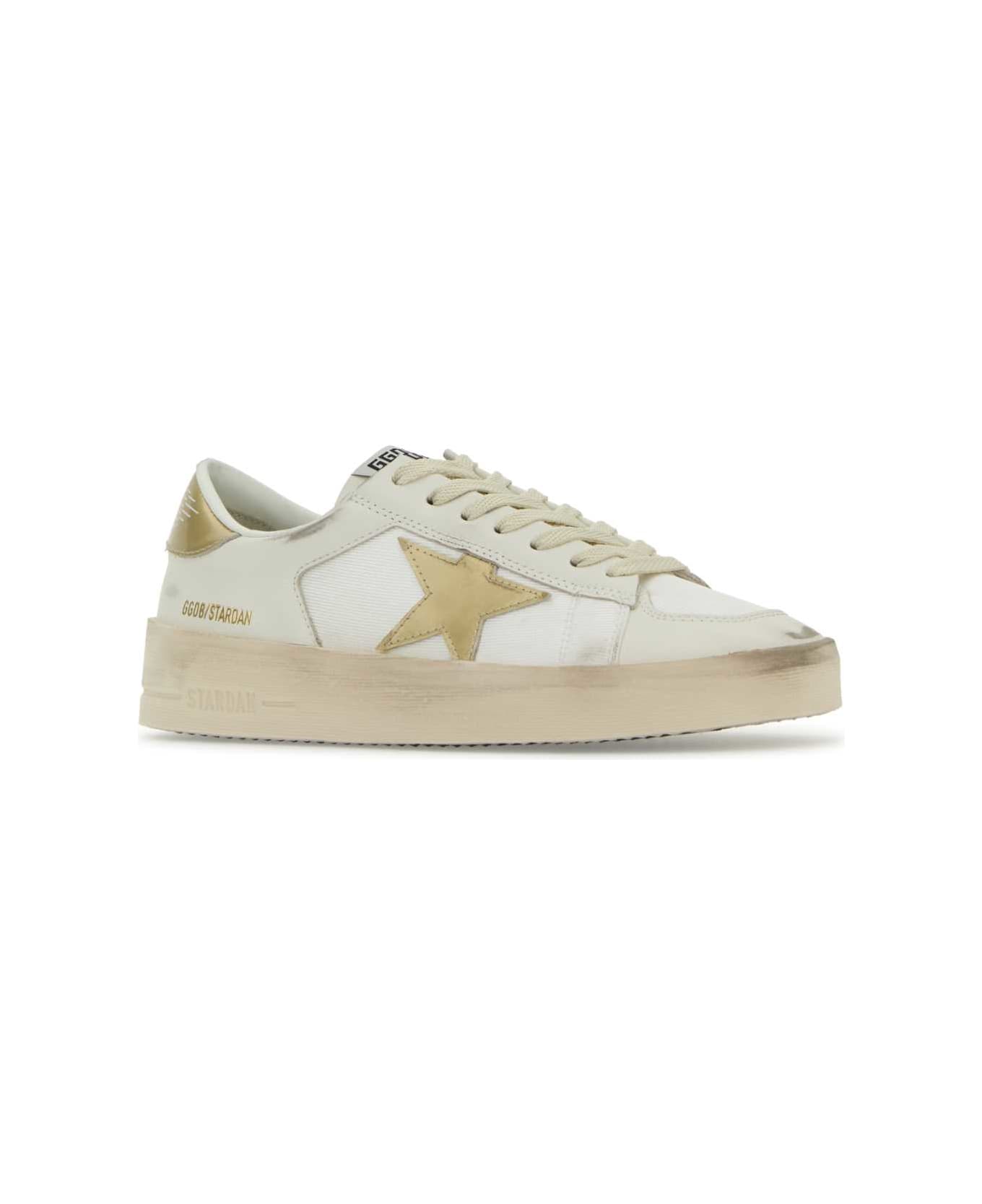Golden Goose White Leather Stardan Sneakers - WHITEGOLD
