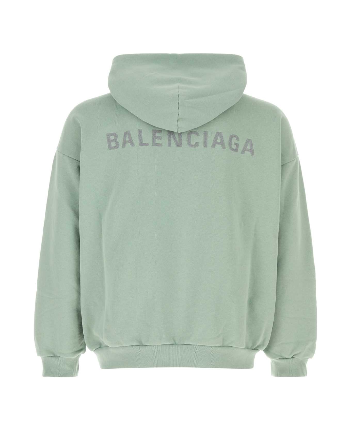 Balenciaga Mint Green Cotton Sweatshirt - SAGE GREEN