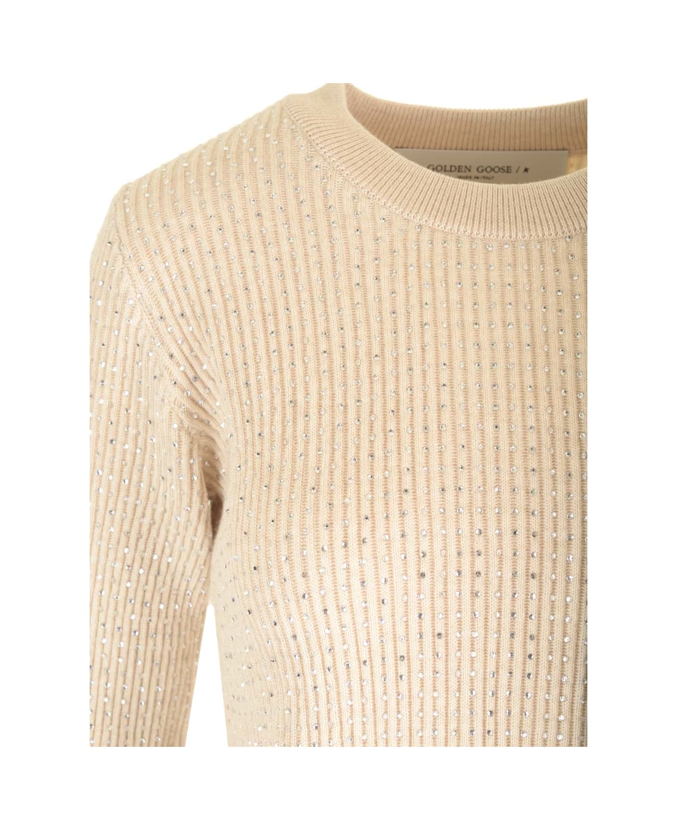 Golden Goose Ribbed Wool Sweater - Nude ニットウェア