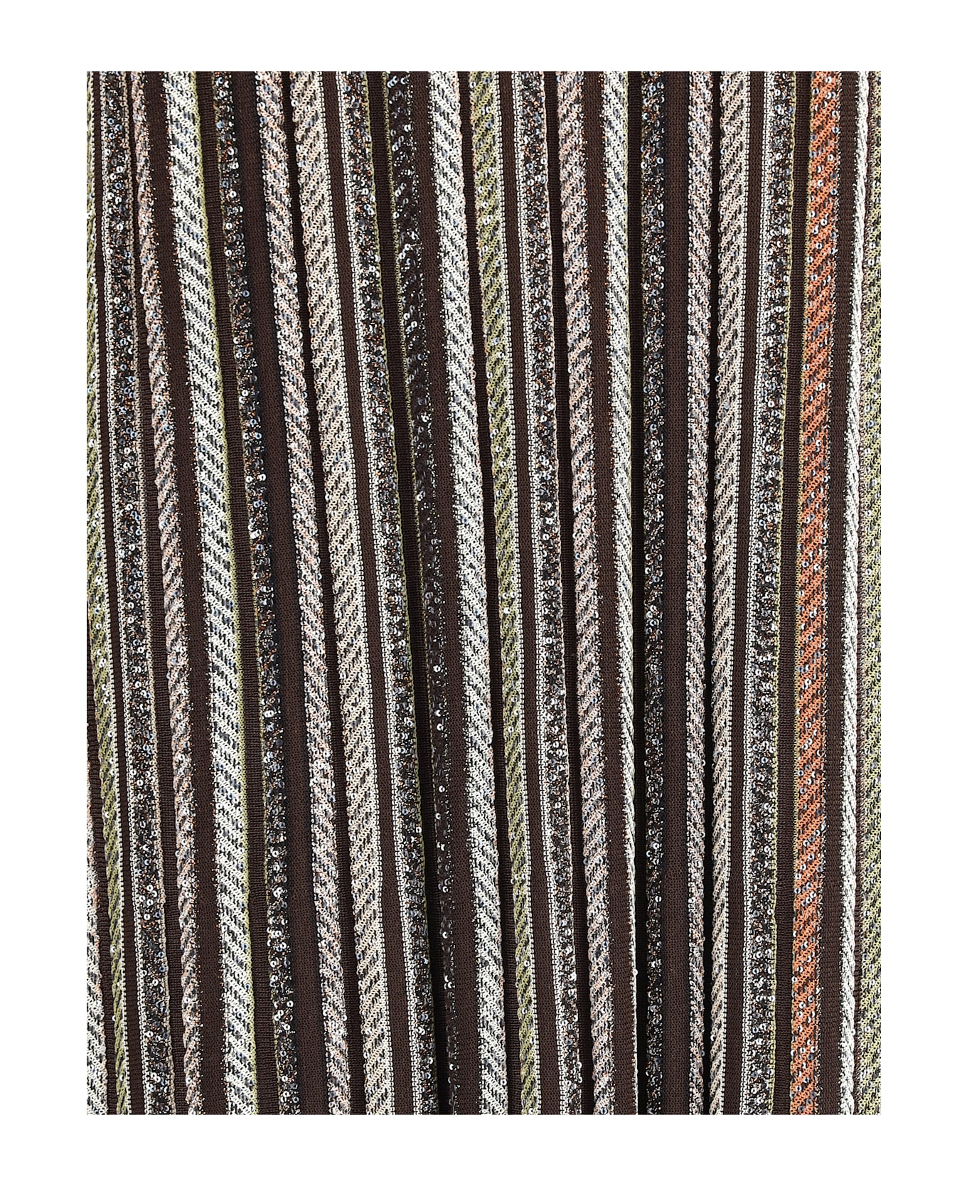 Missoni Striped Long Dress With Sequins